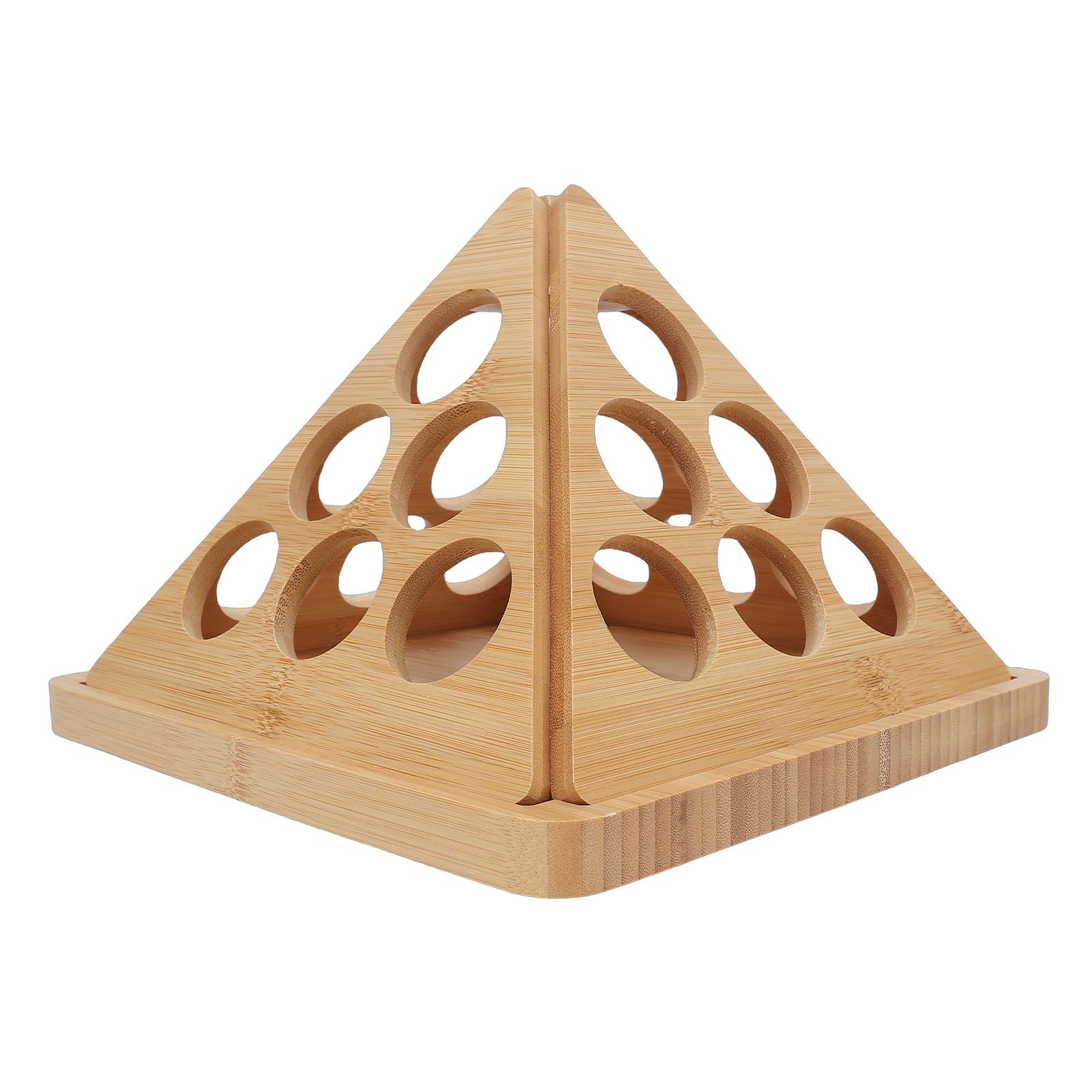 Coffee Capsule Storage Rack Triangular Rotating Wood Desktop Coffee Capsule view 6