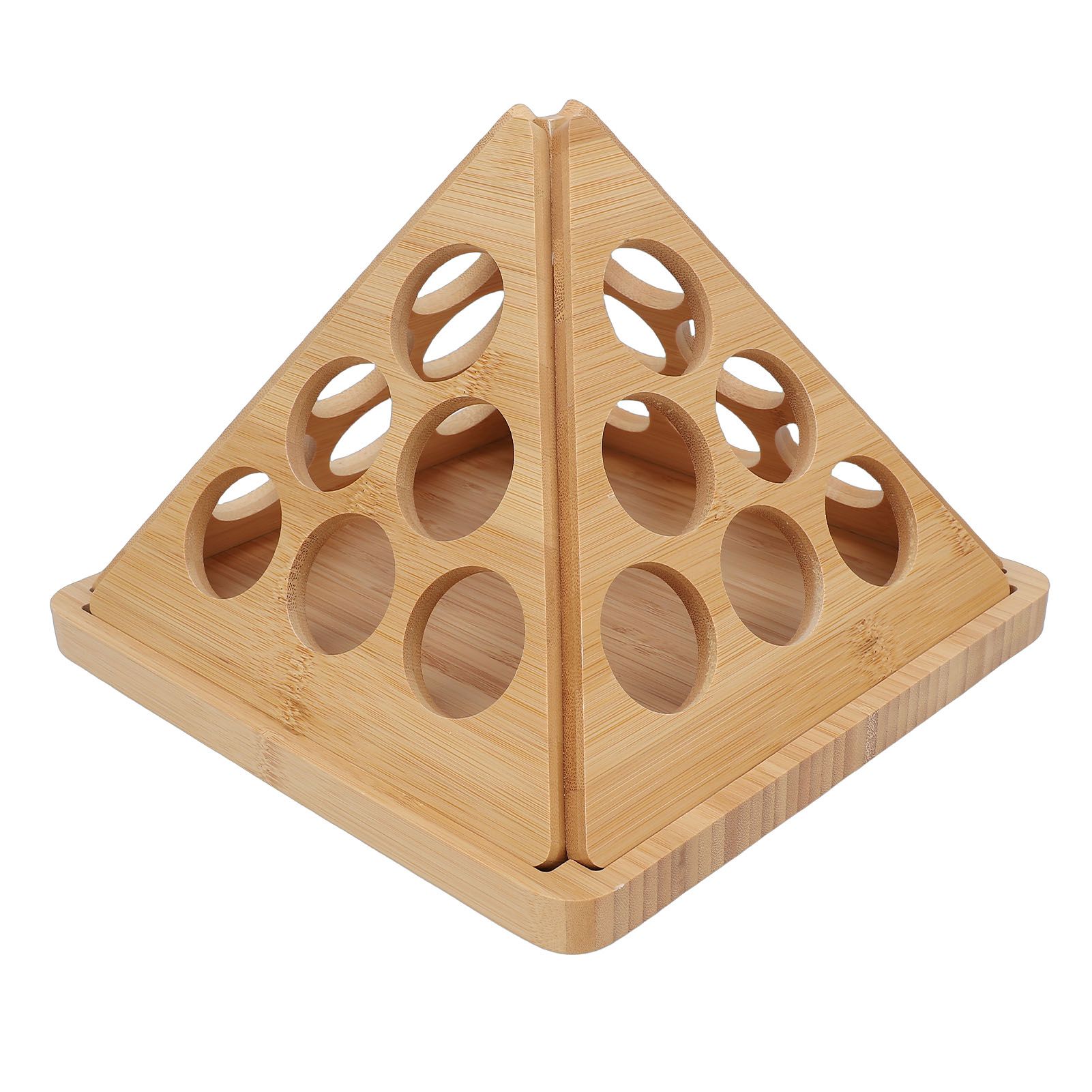 Coffee Capsule Storage Rack Triangular Rotating Wood Desktop Coffee Capsule view 7