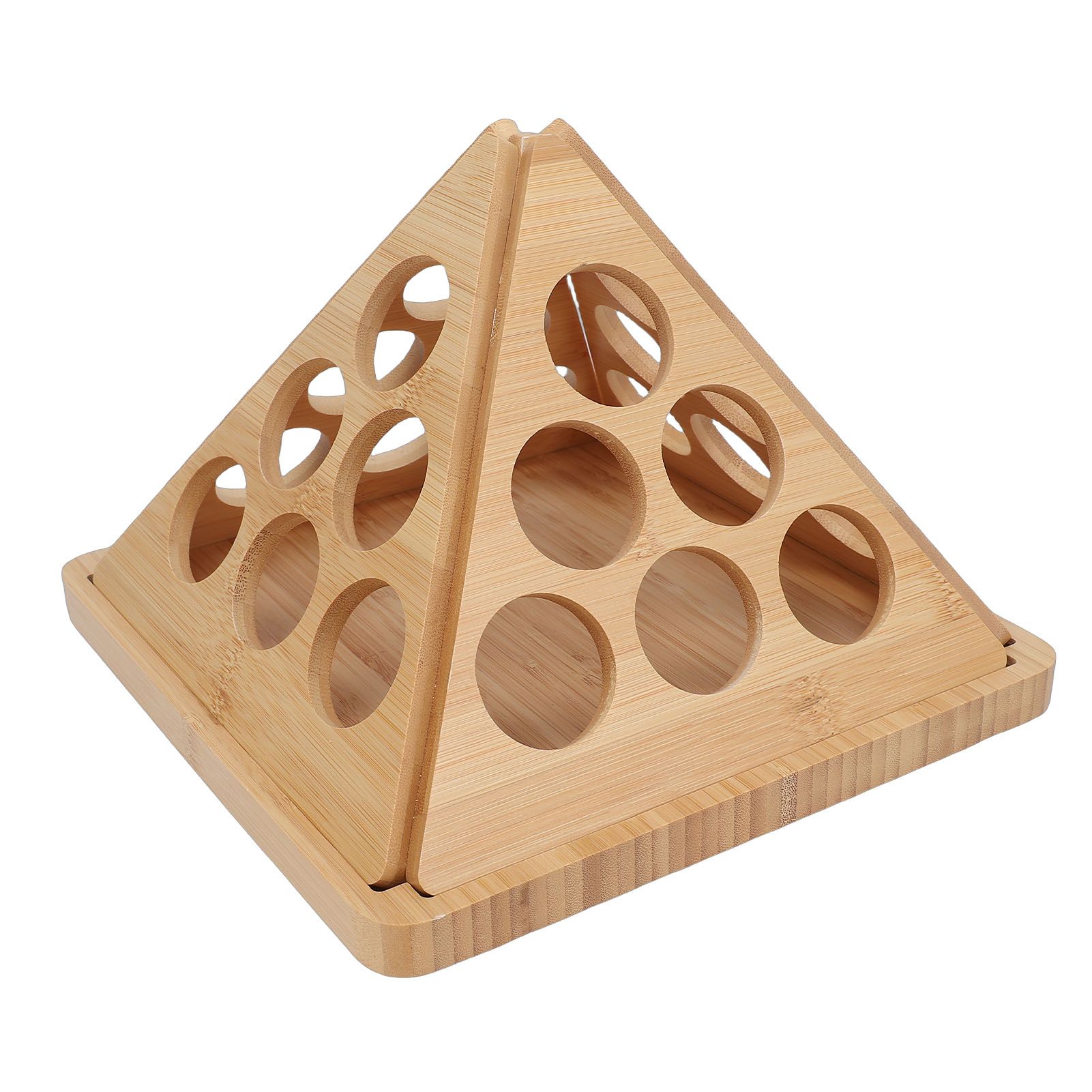 Coffee Capsule Storage Rack Triangular Rotating Wood Desktop Coffee Capsule view 8