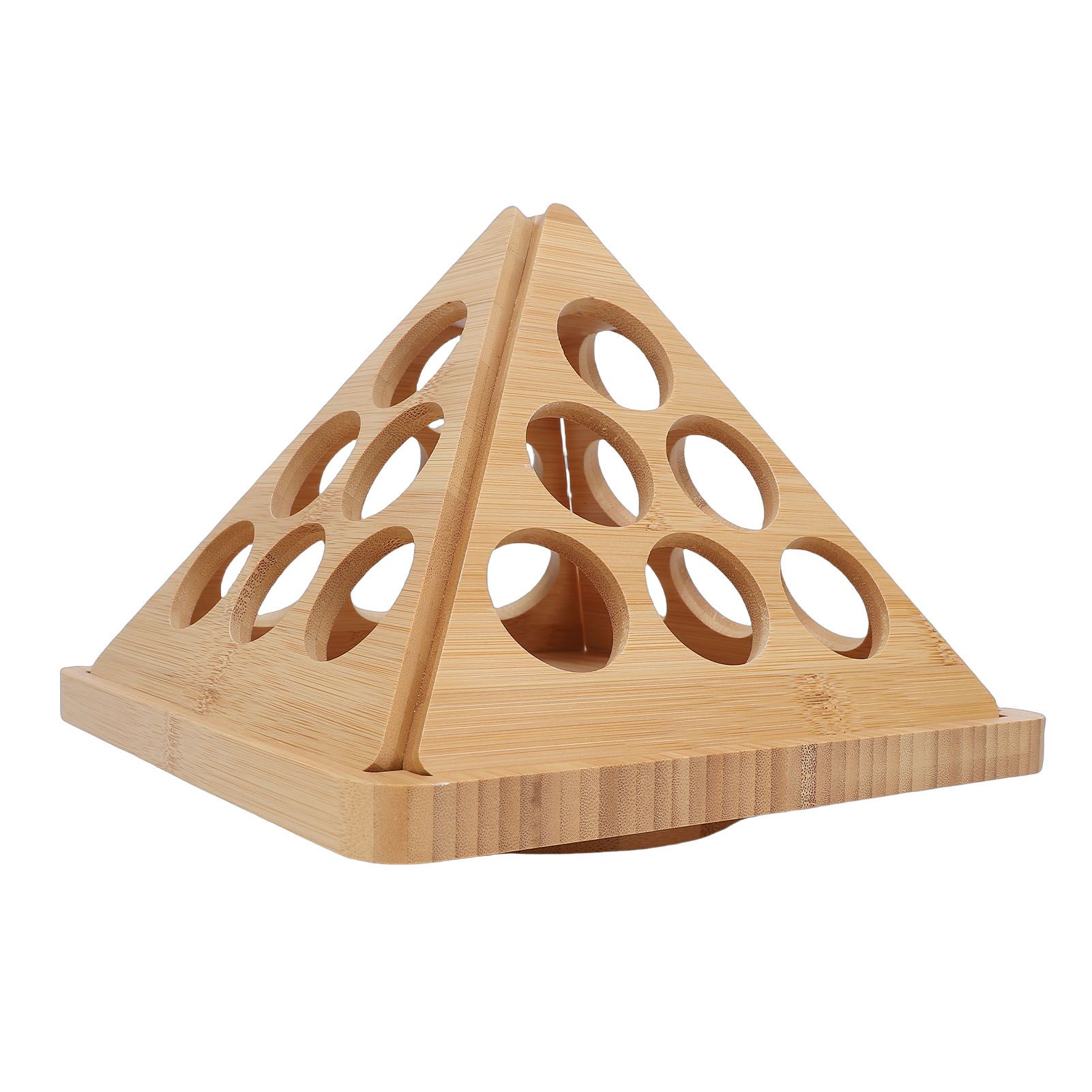 Coffee Capsule Storage Rack Triangular Rotating Wood Desktop Coffee Capsule view 11