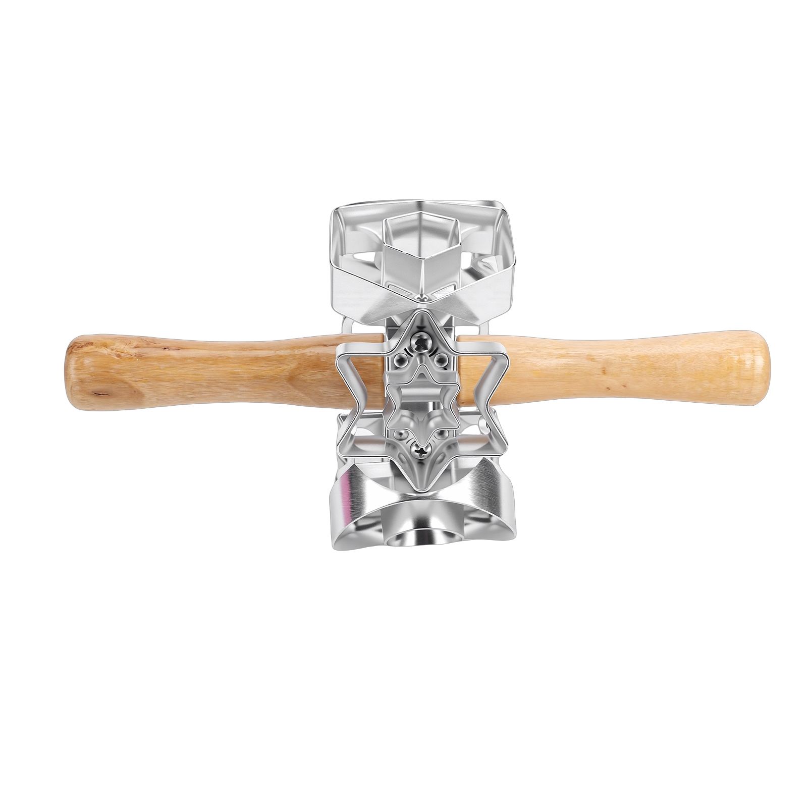Donut Cutter Roller Baking Mold with Rolling Pin Aluminum Alloy Kitchen view 3