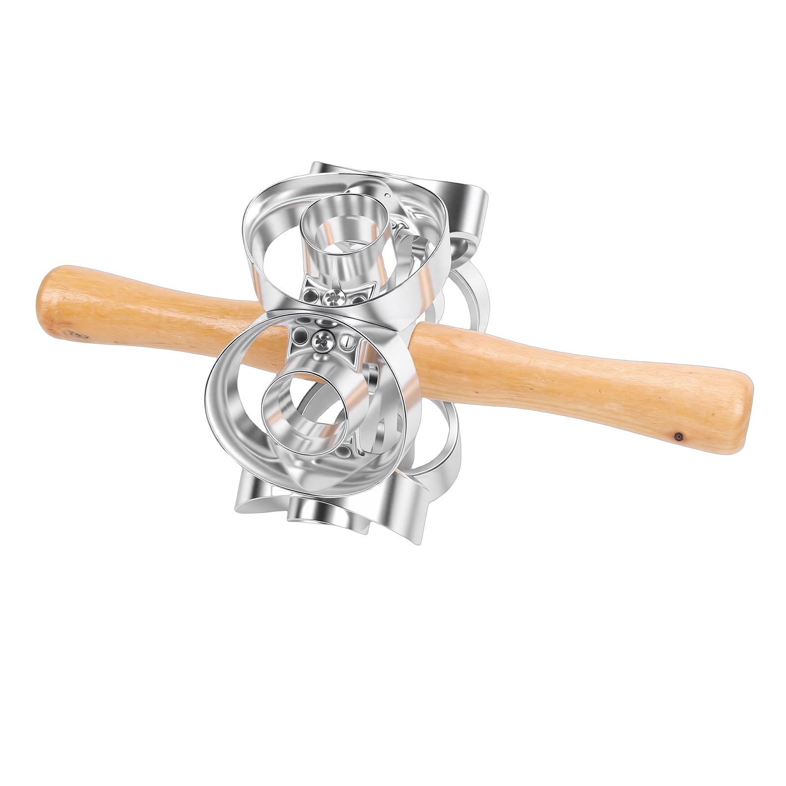 Donut Cutter Roller Baking Mold with Rolling Pin Aluminum Alloy Kitchen