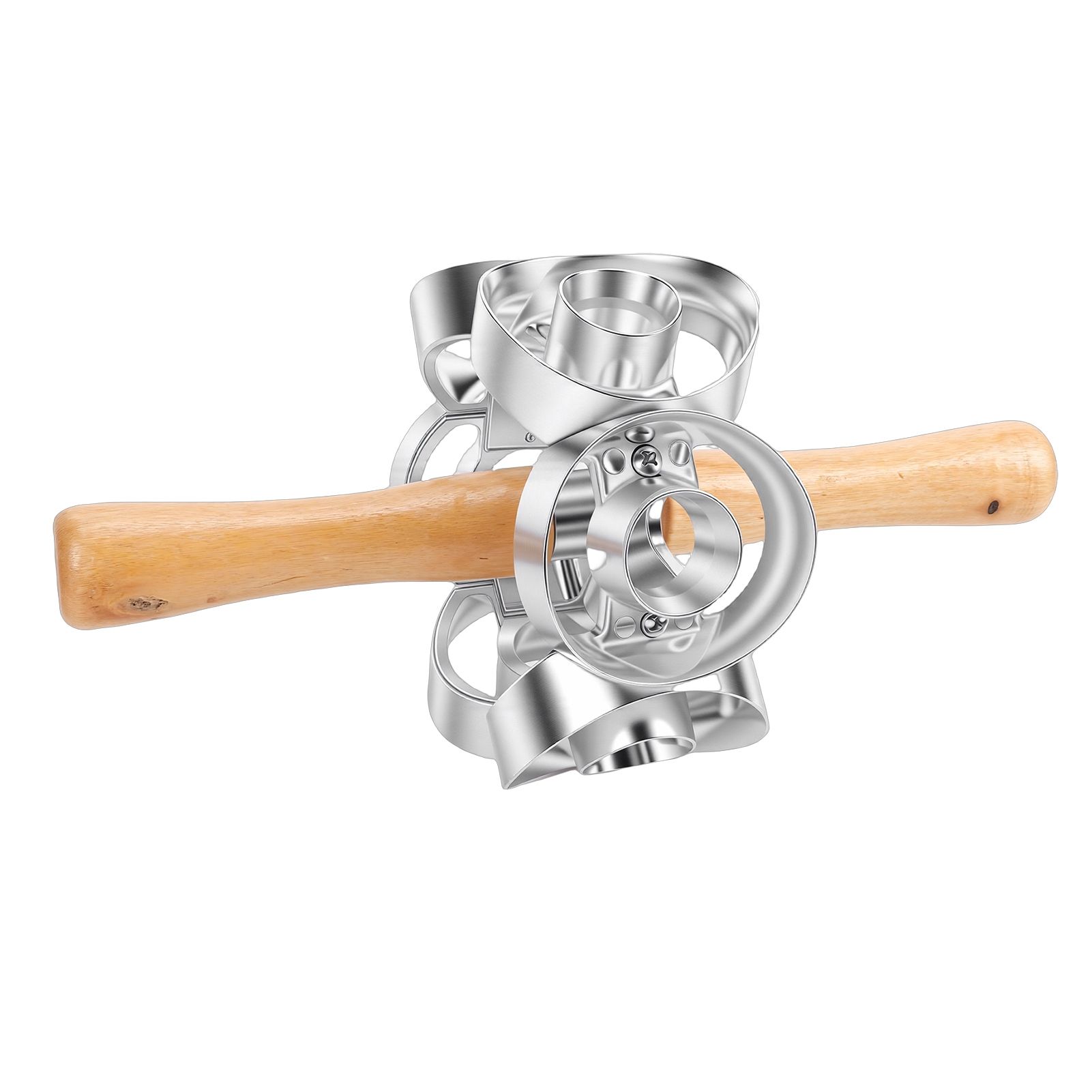 Donut Cutter Roller Baking Mold with Rolling Pin Aluminum Alloy Kitchen view 4
