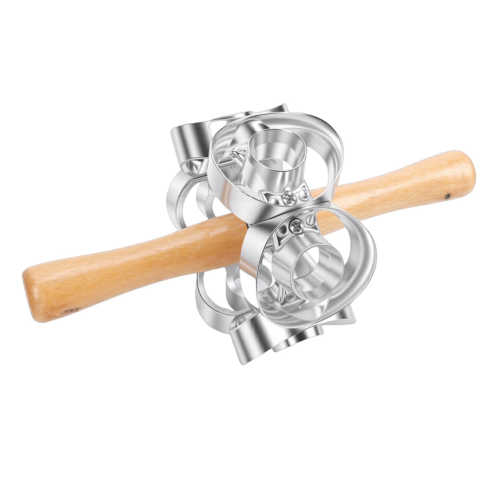 Donut Cutter Roller Baking Mold with Rolling Pin Aluminum Alloy Kitchen view 6