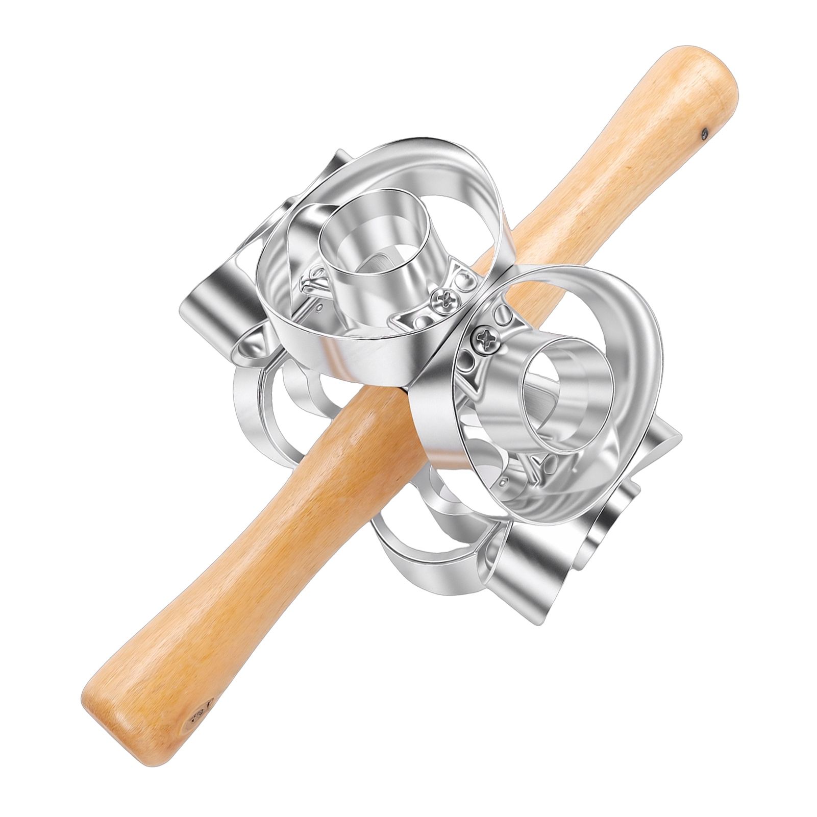 Donut Cutter Roller Baking Mold with Rolling Pin Aluminum Alloy Kitchen view 9