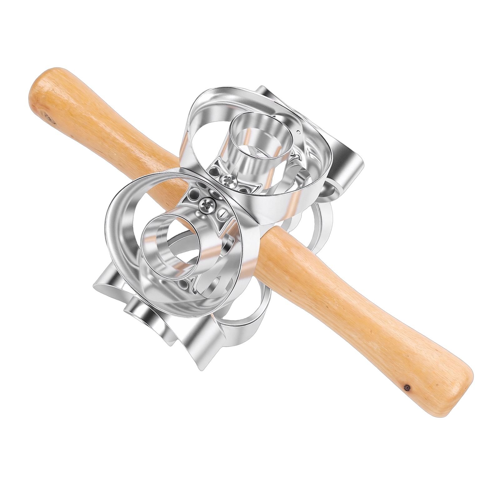 Donut Cutter Roller Baking Mold with Rolling Pin Aluminum Alloy Kitchen view 10