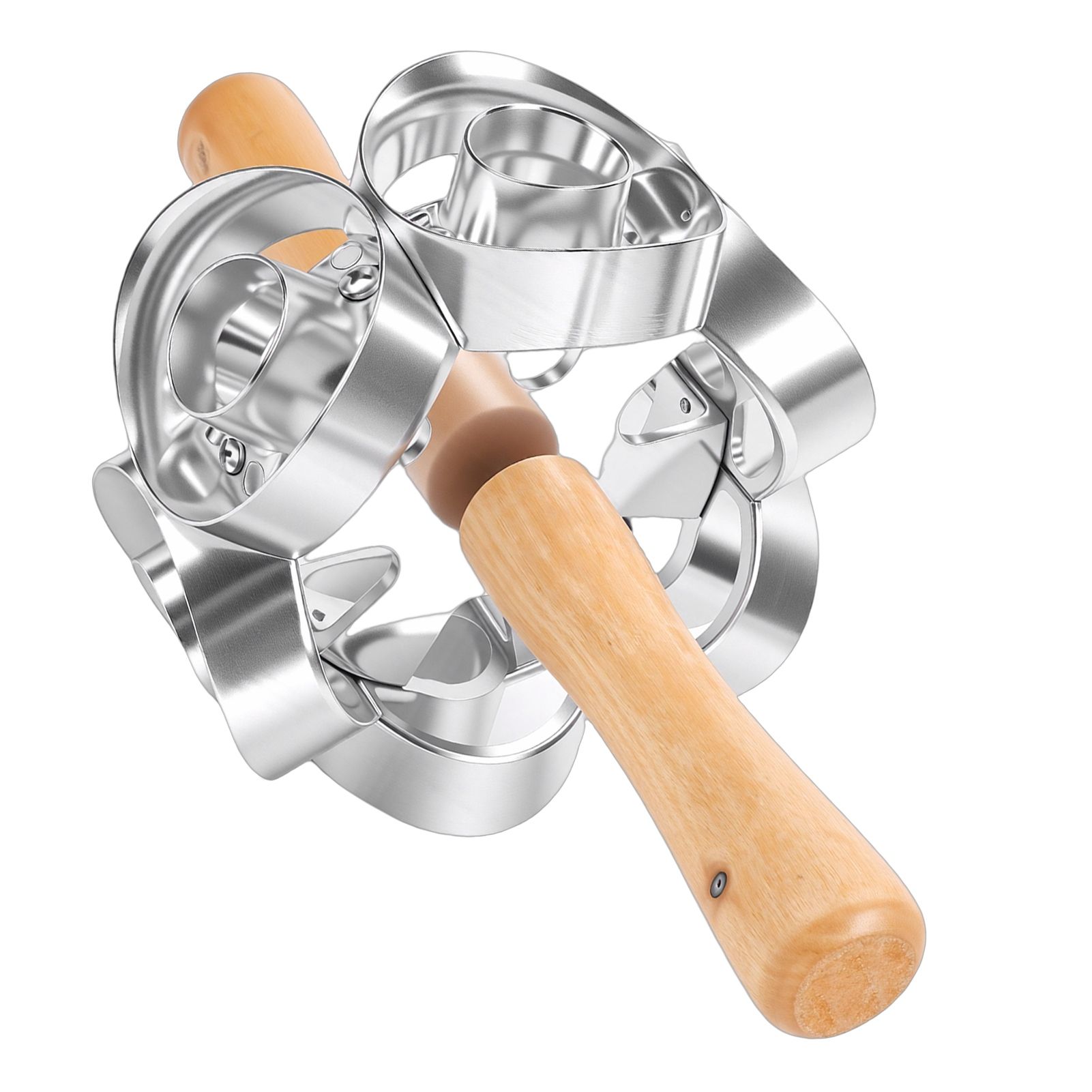Donut Cutter Roller Baking Mold with Rolling Pin Aluminum Alloy Kitchen view 11