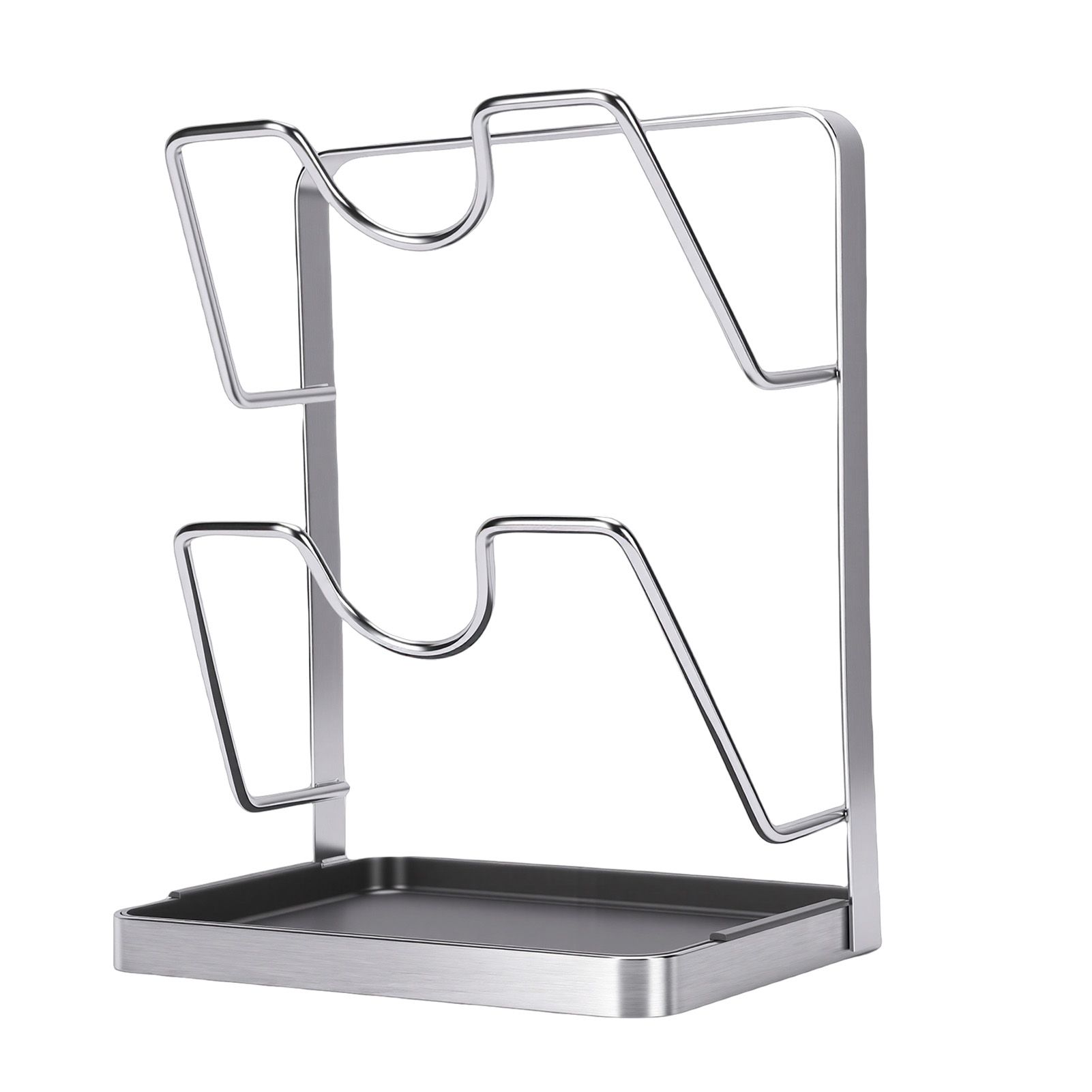 Countertop Pot Lid Holder Stainless Steel Cutting Board Organizer Pot Pan Lids view 3