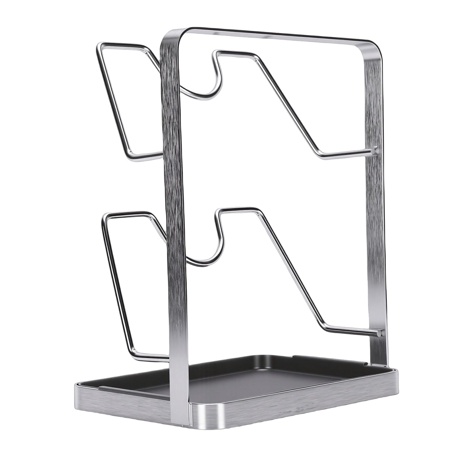 Countertop Pot Lid Holder Stainless Steel Cutting Board Organizer Pot Pan Lids view 5