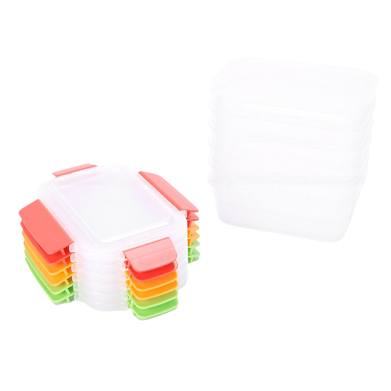 6 Pcs Food Storage Container Set 750ML Stackable Reusable PP Food Storage Box view 2