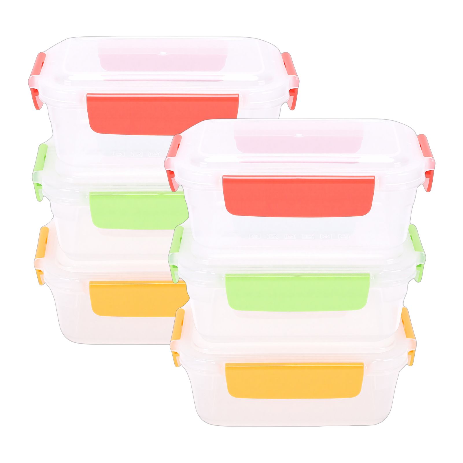 6 Pcs Food Storage Container Set 750ML Stackable Reusable PP Food Storage Box view 6