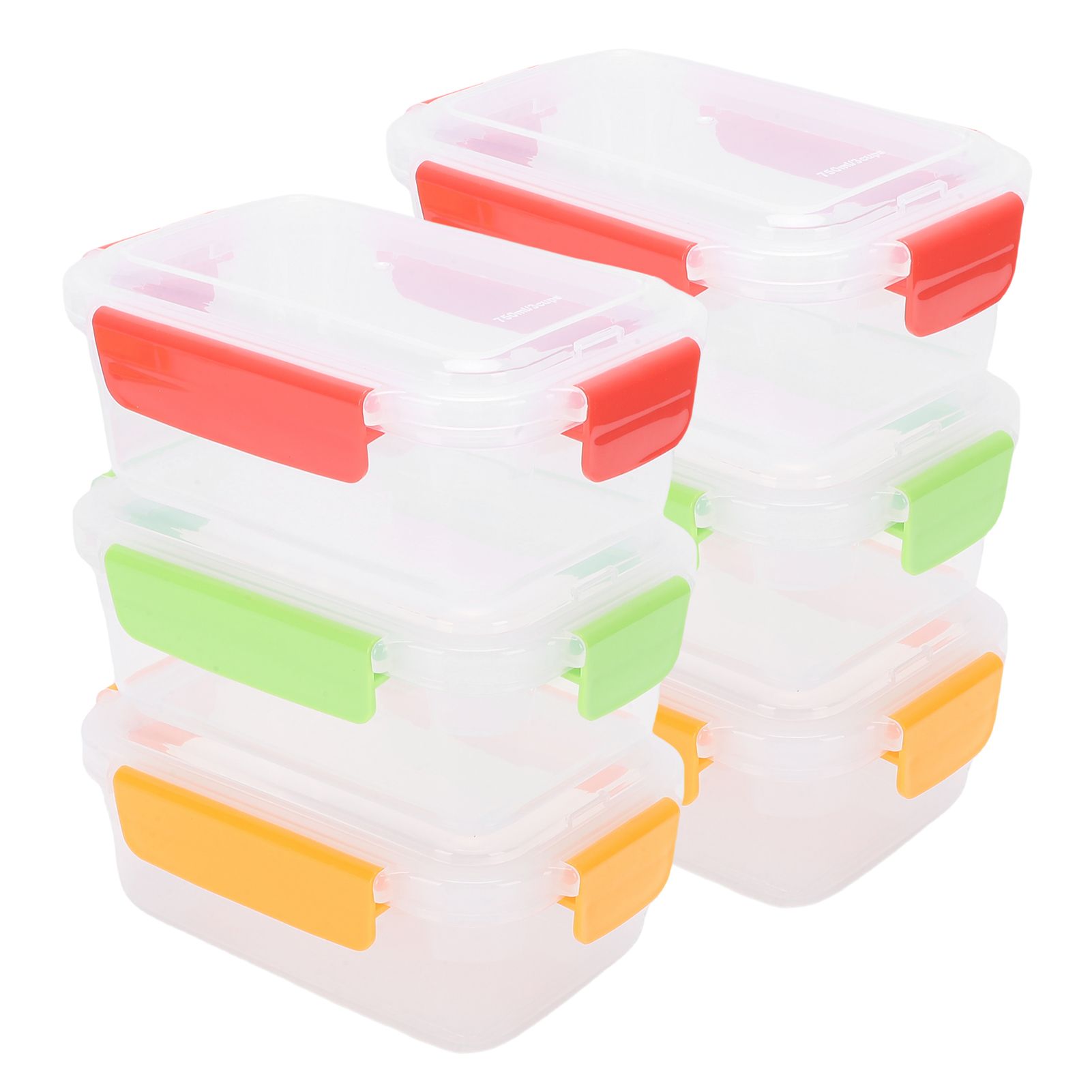 6 Pcs Food Storage Container Set 750ML Stackable Reusable PP Food Storage Box view 11