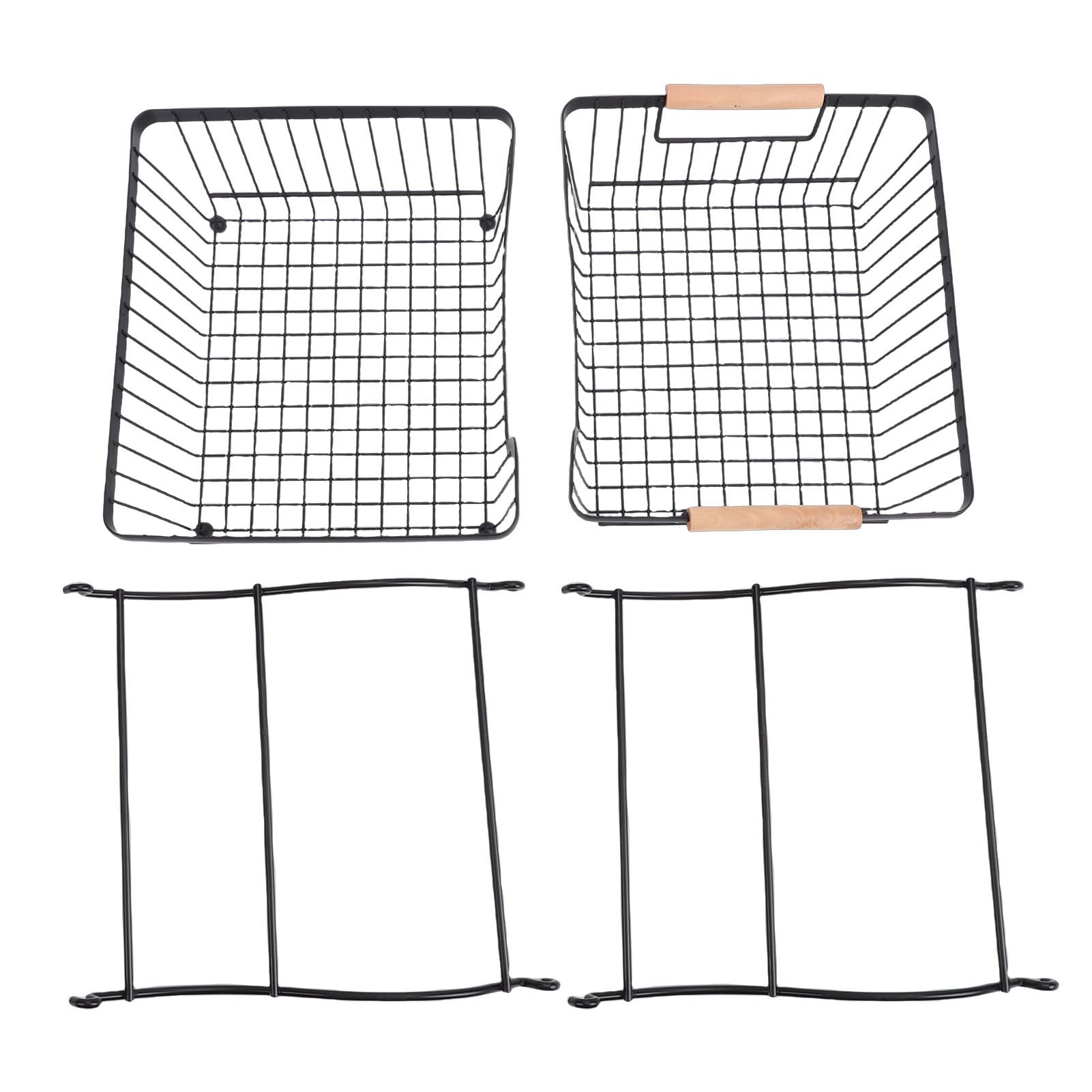 2 Tier Fruit Basket for Kitchen Counter Countertop Metal Bread Basket with view 3
