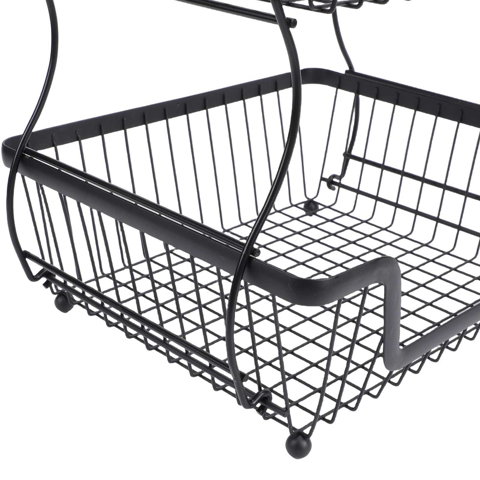 2 Tier Fruit Basket for Kitchen Counter Countertop Metal Bread Basket with view 7