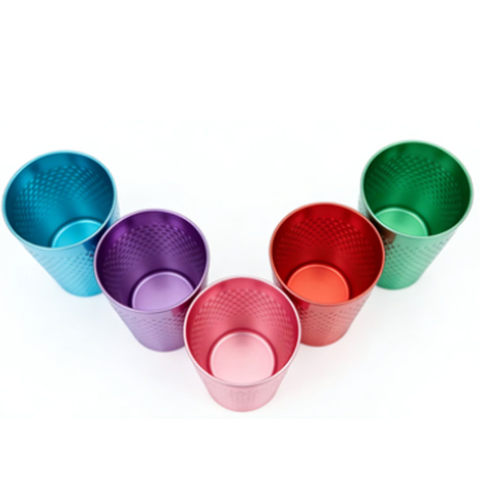 Metal Cups 5 Colors Reusable Lightweight Food Grade Aluminum Hammered Cups for view 9