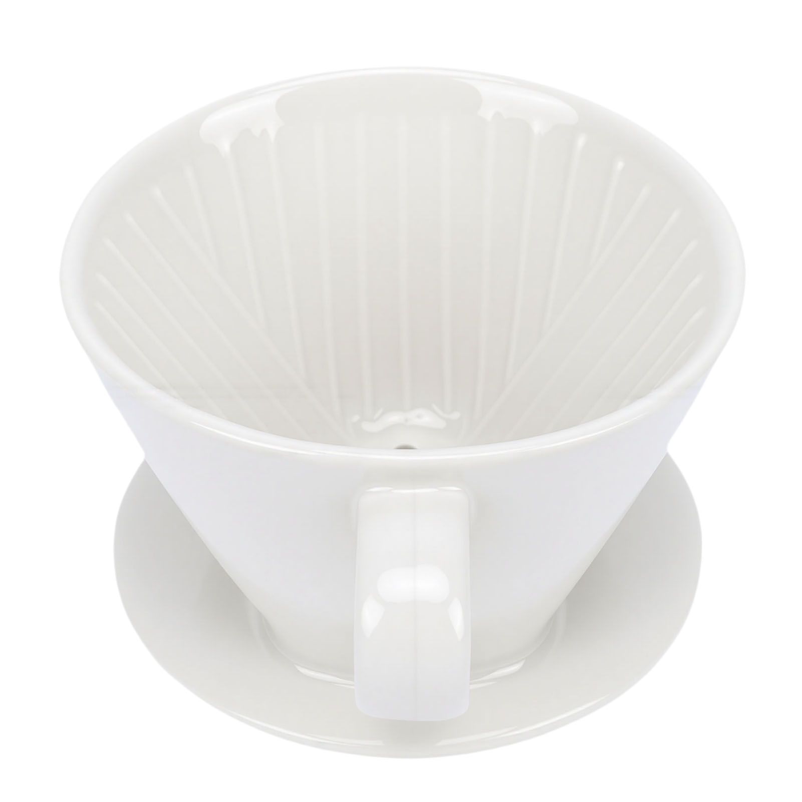 Ceramic Pour Over Coffee Dripper 3 Hole V Shape Manual Brew Maker Ceramic view 4