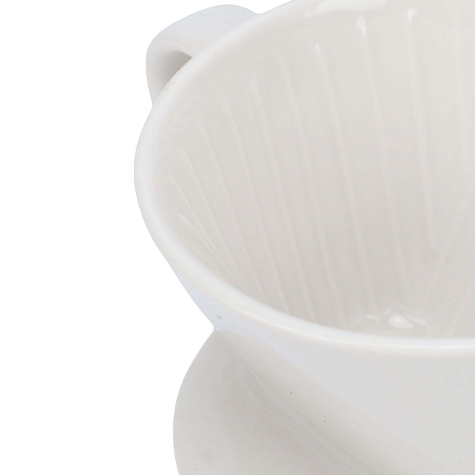Ceramic Pour Over Coffee Dripper 3 Hole V Shape Manual Brew Maker Ceramic view 7