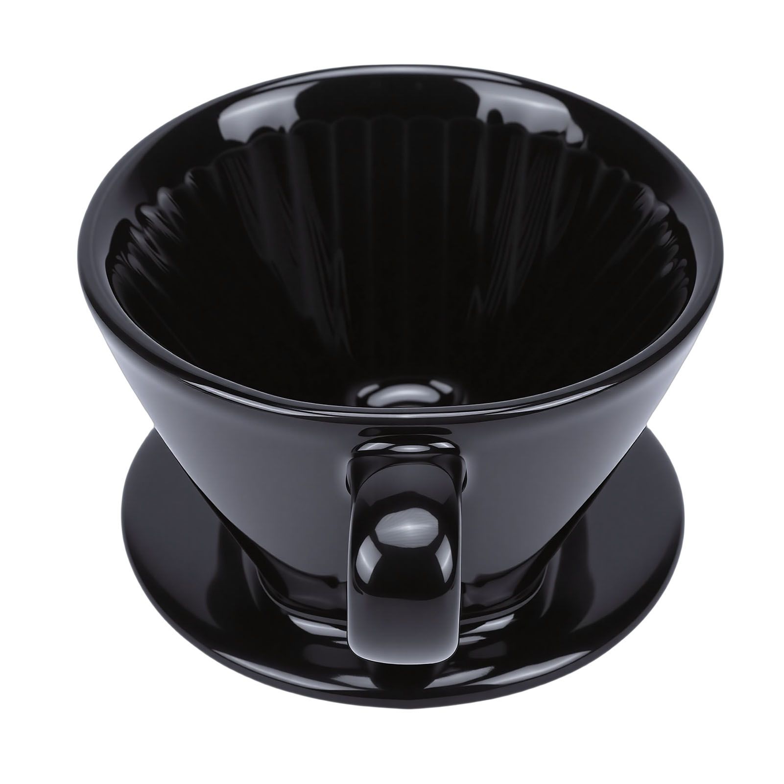Ceramic Pour Over Coffee Dripper 3 Hole V Shape Manual Brew Maker Ceramic view 4