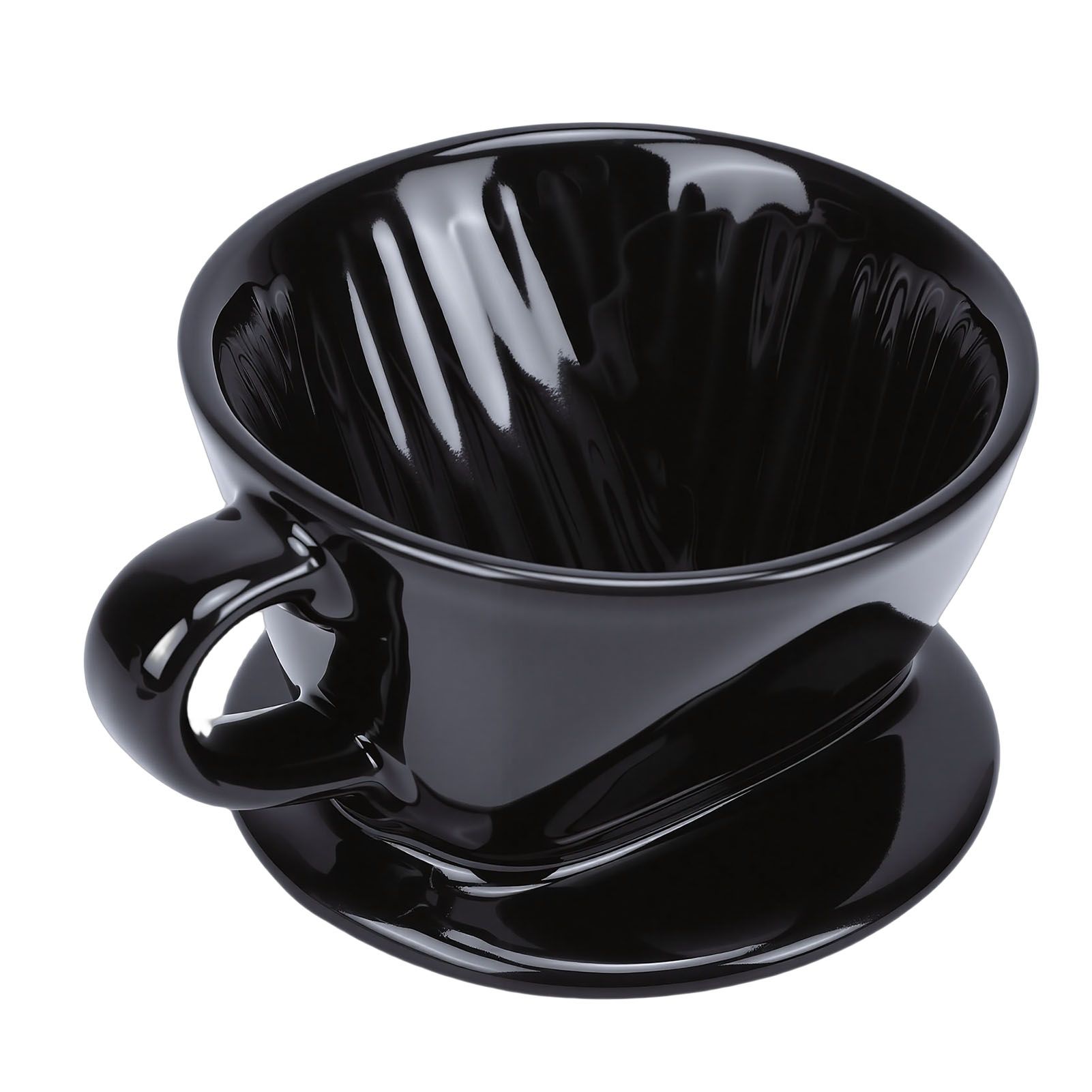 Ceramic Pour Over Coffee Dripper 3 Hole V Shape Manual Brew Maker Ceramic view 9