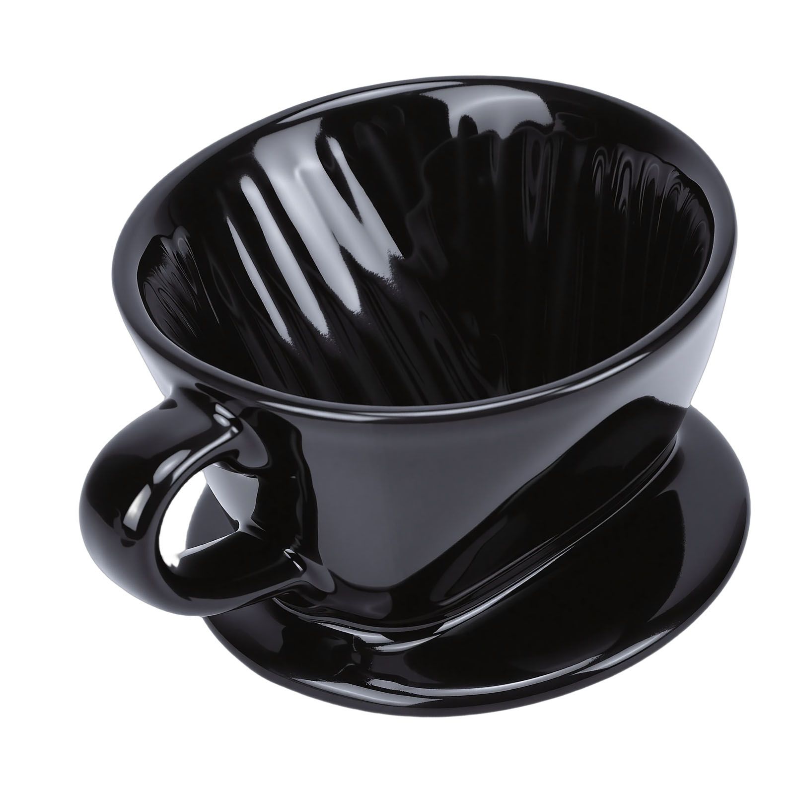 Ceramic Pour Over Coffee Dripper 3 Hole V Shape Manual Brew Maker Ceramic view 10