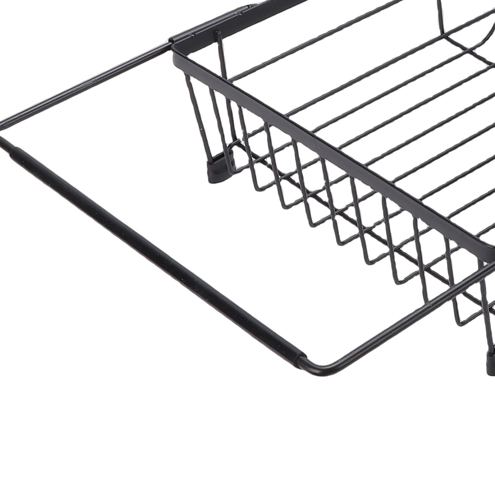 Expandable Dish Drying Rack in Sink Iron Kitchen Utensil Dish Holder Drainer view 2