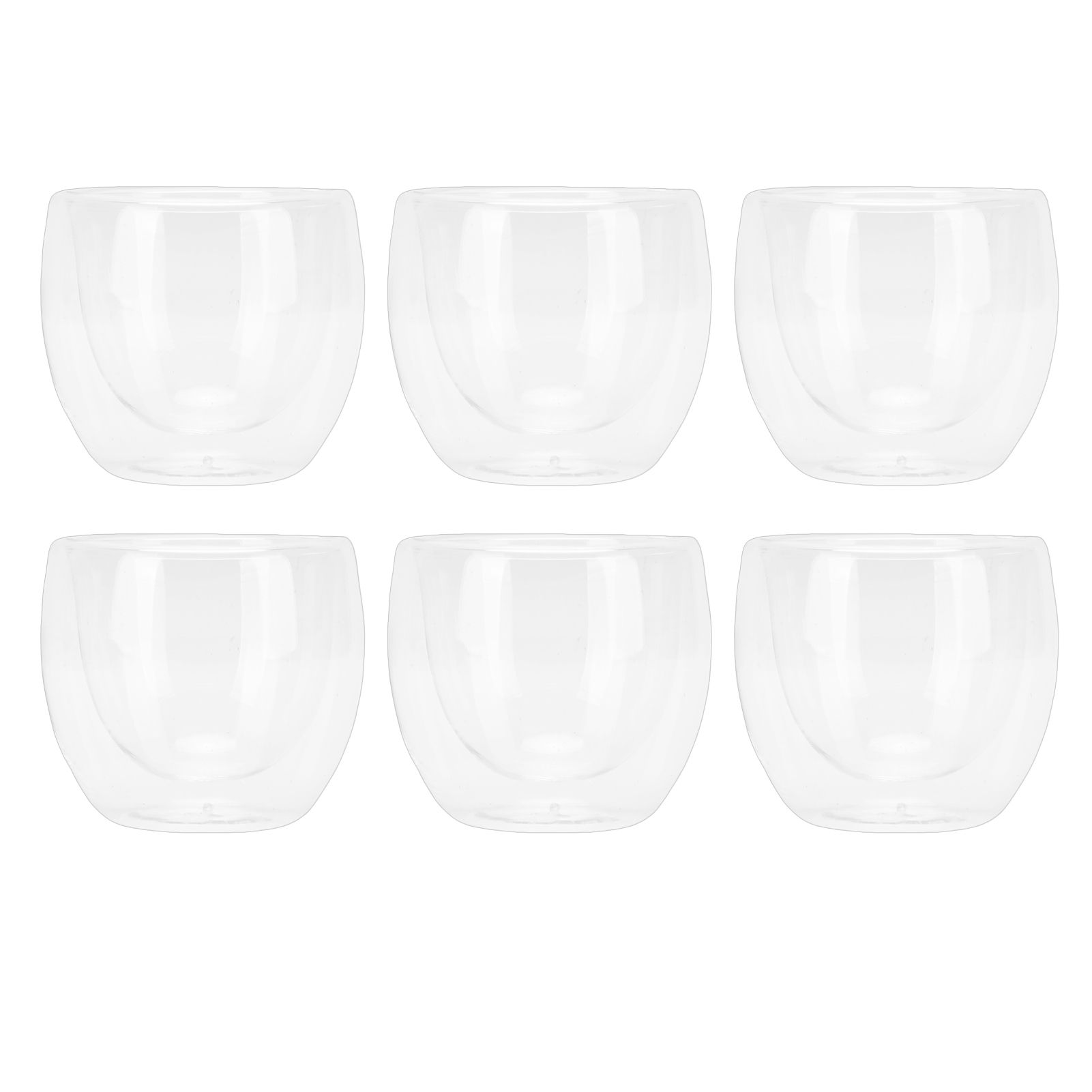 6pcs Double Walled Coffee Cups Egg Shape Insulated Double Walled Glasses for view 3