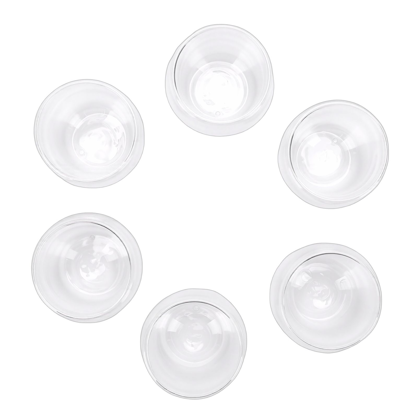 6pcs Double Walled Coffee Cups Egg Shape Insulated Double Walled Glasses for view 8