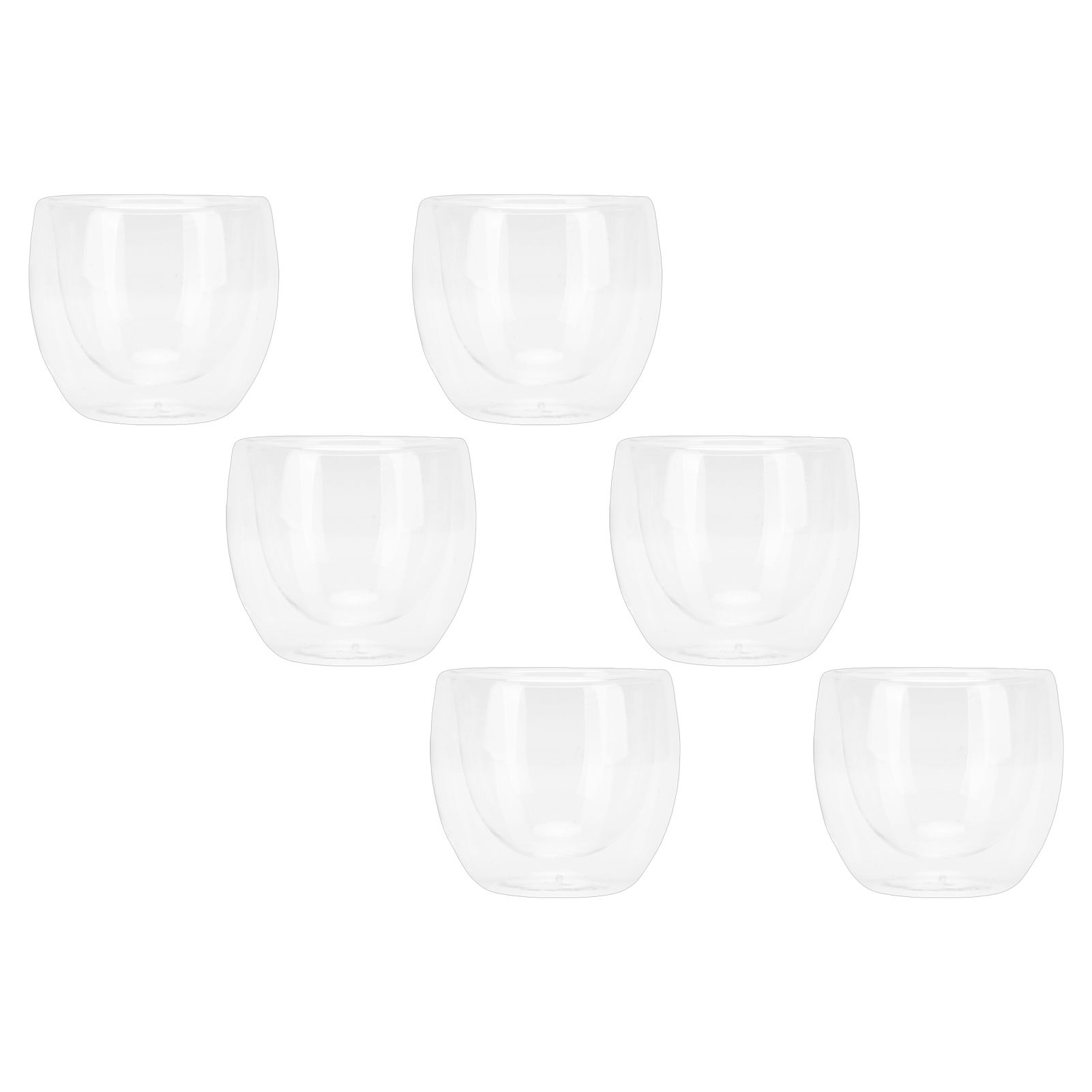 6pcs Double Walled Coffee Cups Egg Shape Insulated Double Walled Glasses for view 9