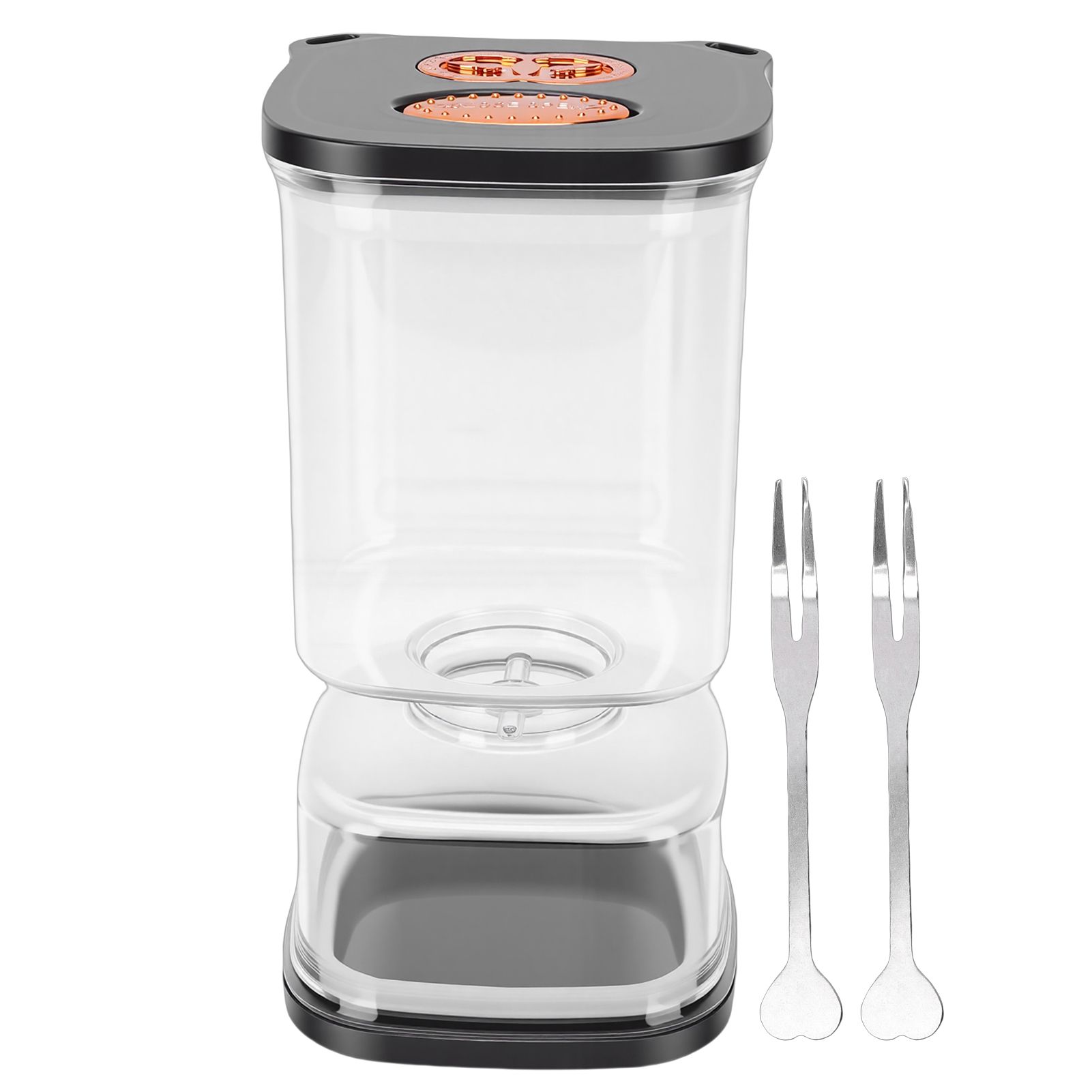 Pickle Jar Black Square Plastic 1000ml Airtight Juice Separator Pickle Jar view 3