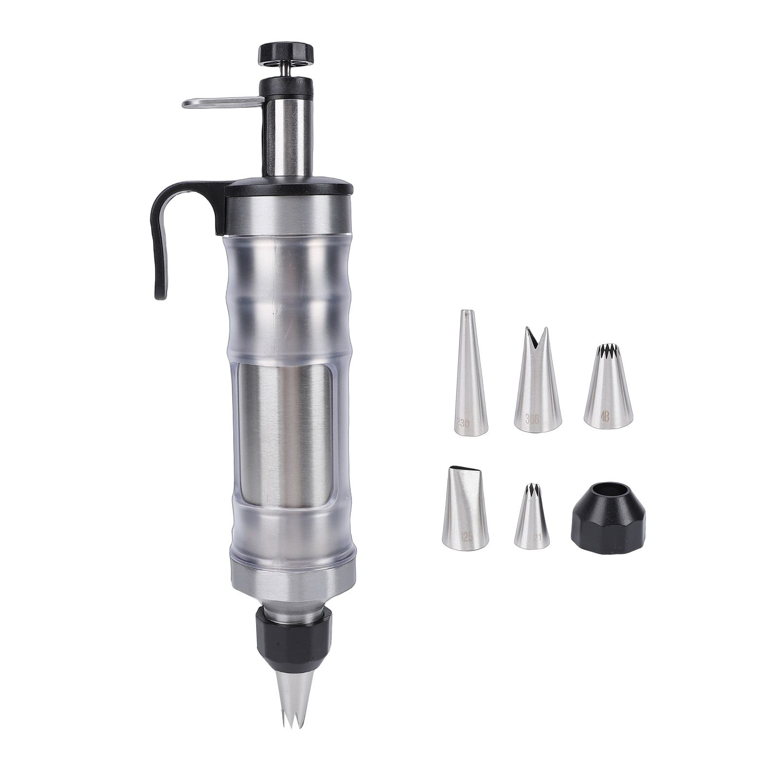 Cookie Press Maker Stainless Steel DIY Icing Piping Kit with Interchangeable view 3