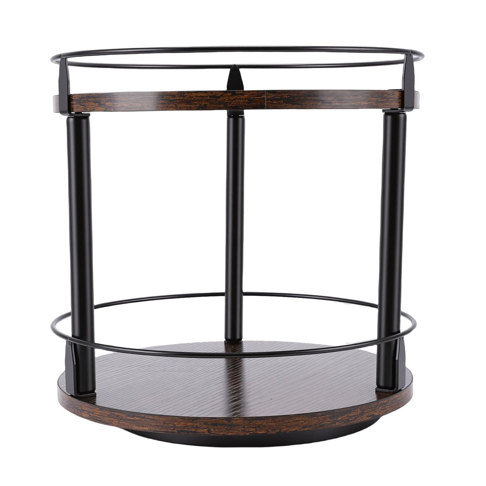 Turntable Seasoning Organizer Space Saving Wood 360° Rotating Seasoning Rack view 8