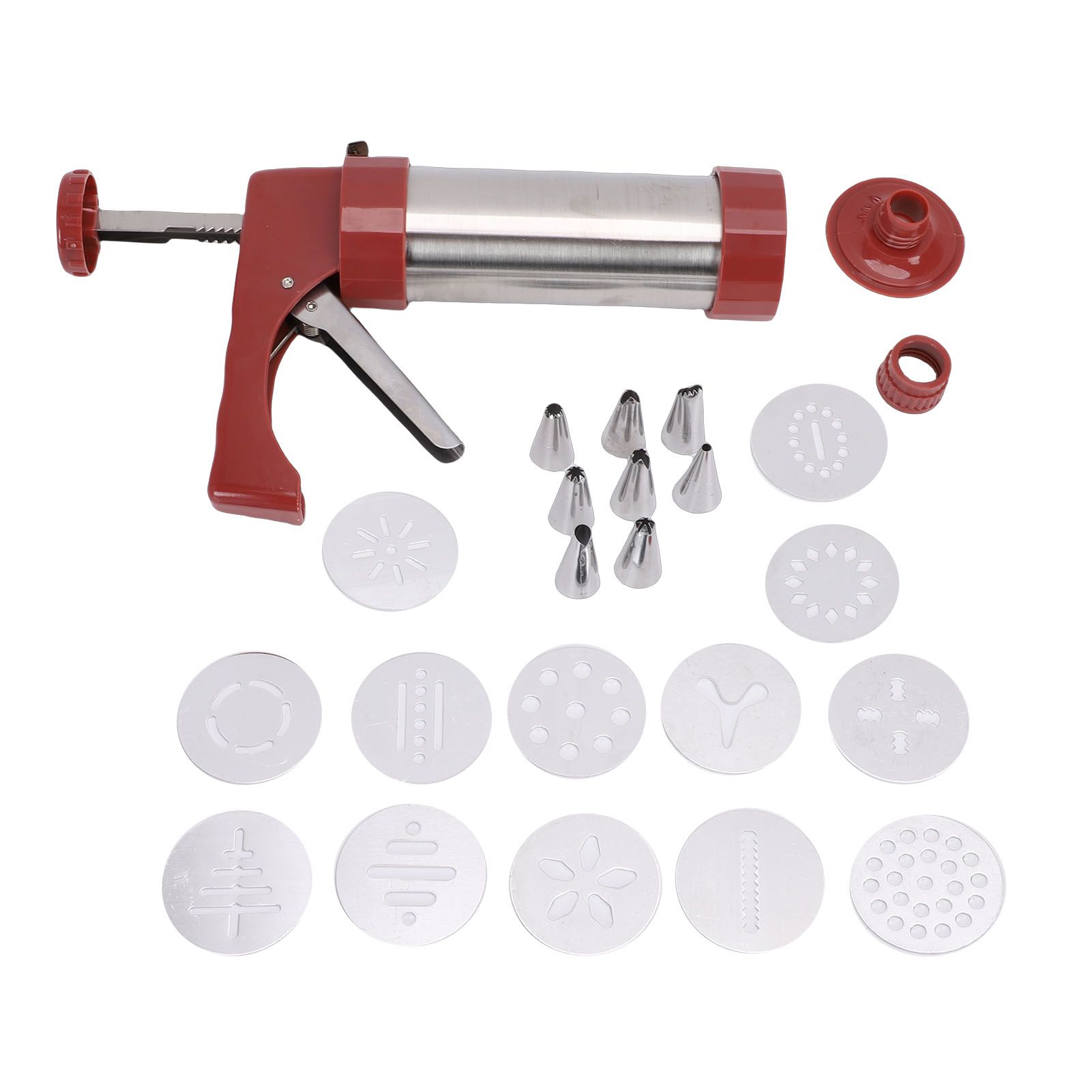 Cookie Press Decorating Kit for Baking Stainless Steel Cookie Maker with Discs view 3