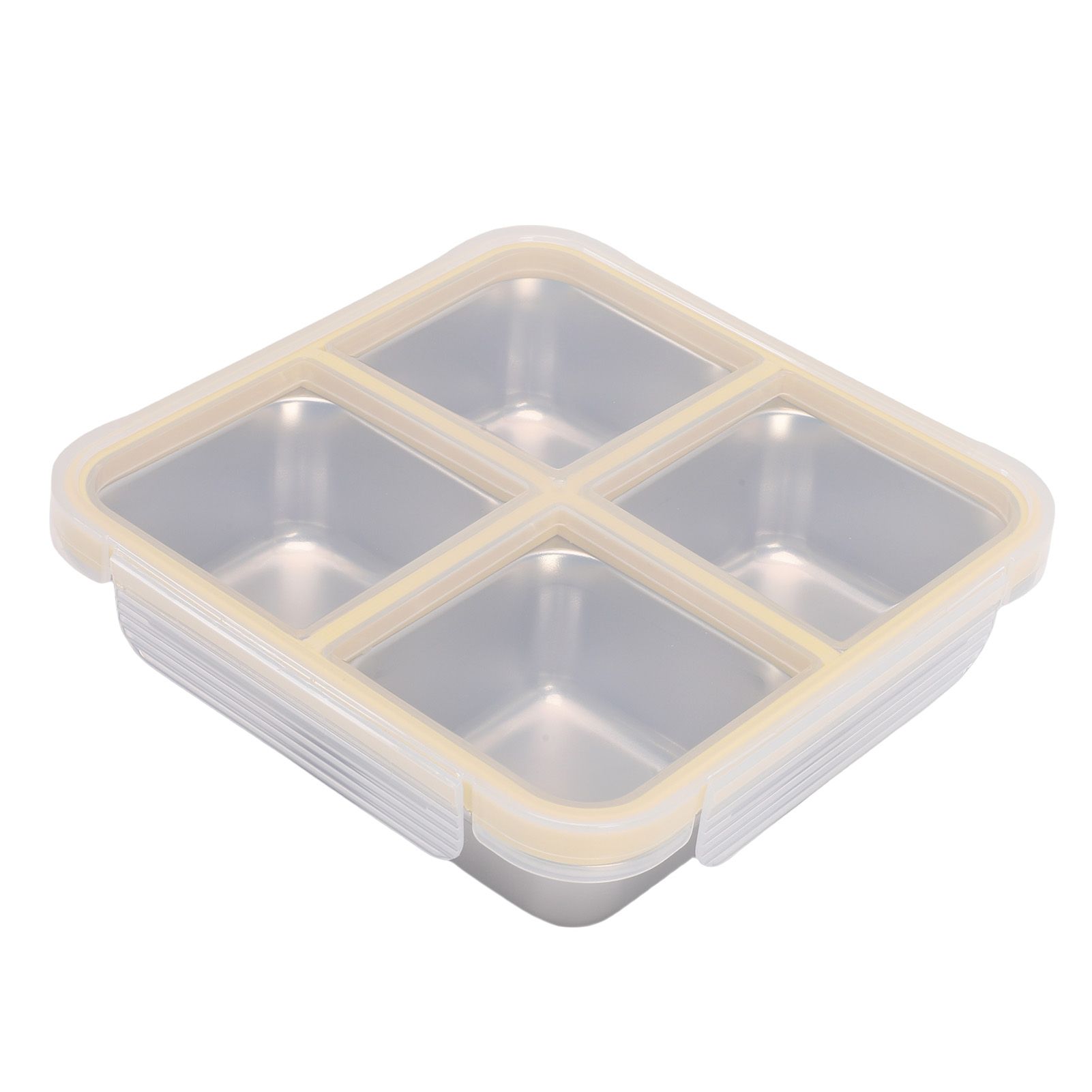 304 Stainless Steel Lunch Box 4 Compartment Divided Food Storage Container view 10
