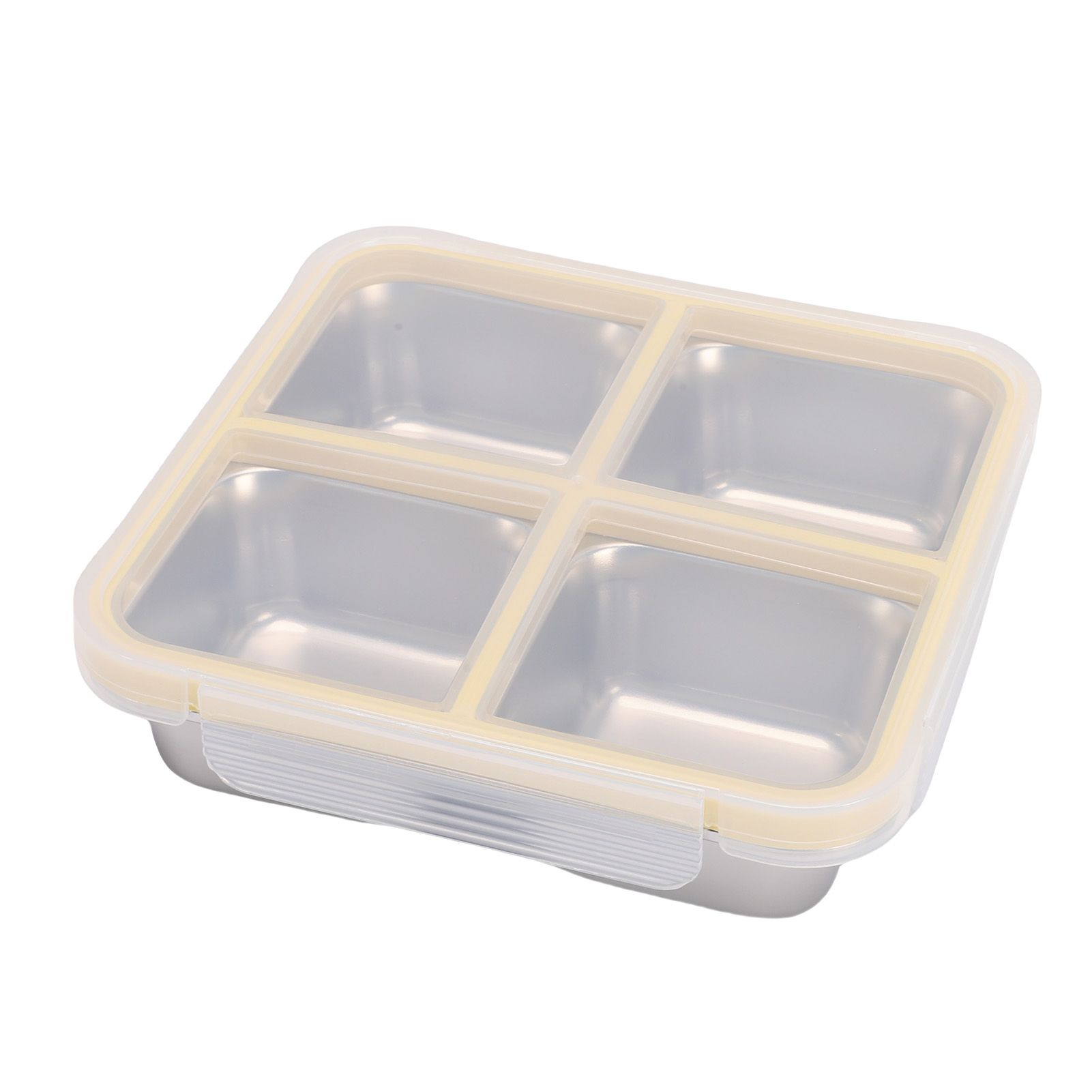304 Stainless Steel Lunch Box 4 Compartment Divided Food Storage Container view 11