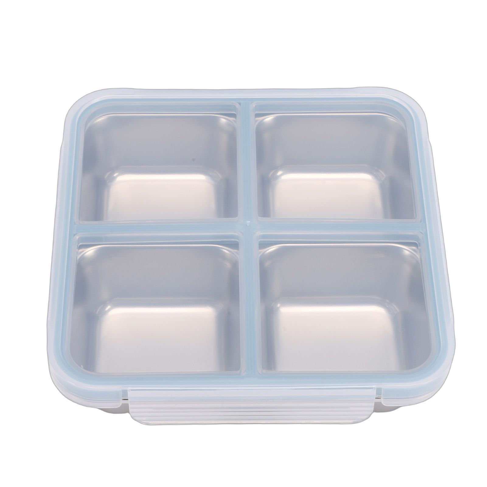 304 Stainless Steel Lunch Box 4 Compartment Divided Food Storage Container view 8