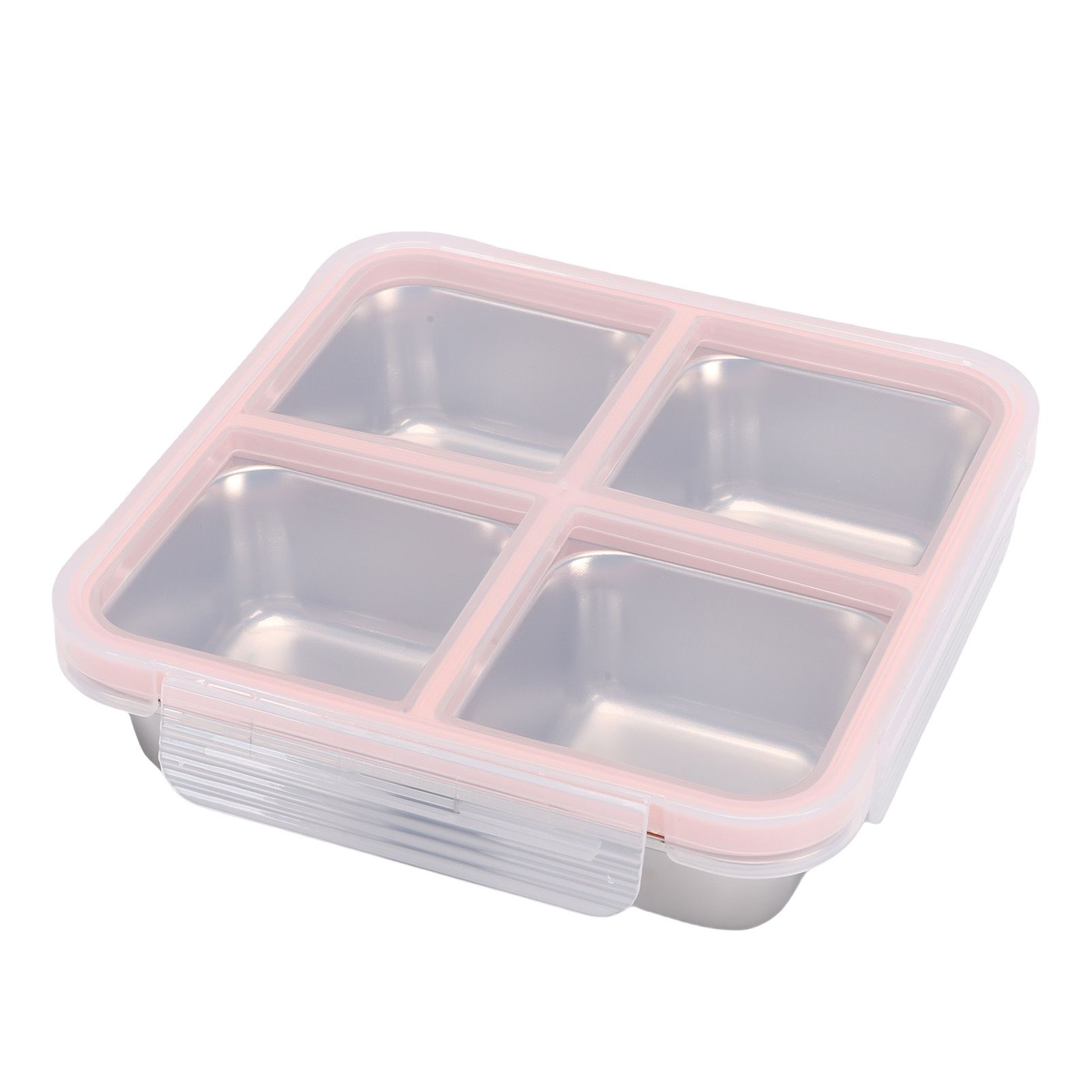 304 Stainless Steel Lunch Box 4 Compartment Divided Food Storage Container view 6