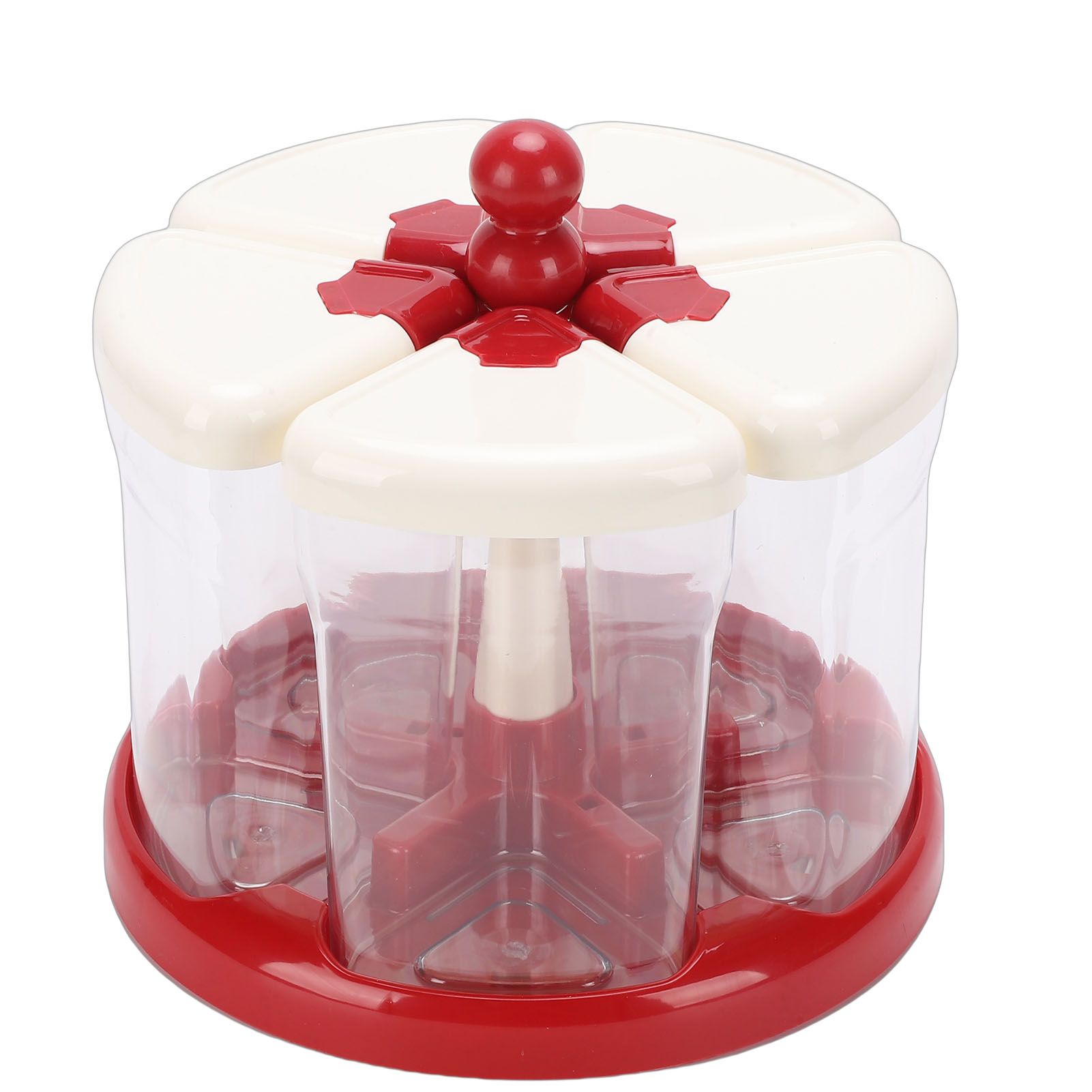 Rice Dispenser 5 Grid Food Grade PP PET Airtight 360° Rotating Grain Storage view 9
