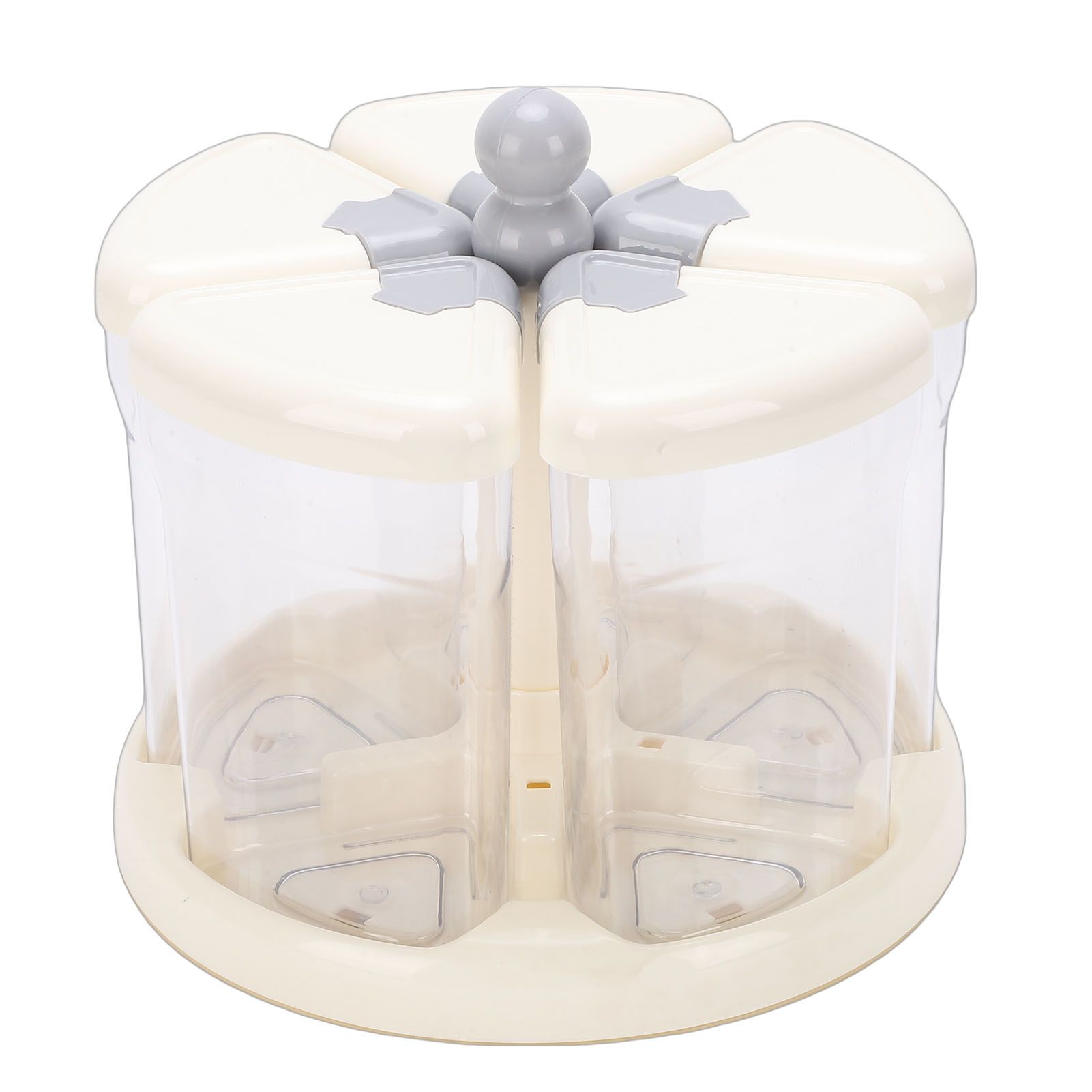 Rice Dispenser 5 Grid Food Grade PP PET Airtight 360° Rotating Grain Storage view 8
