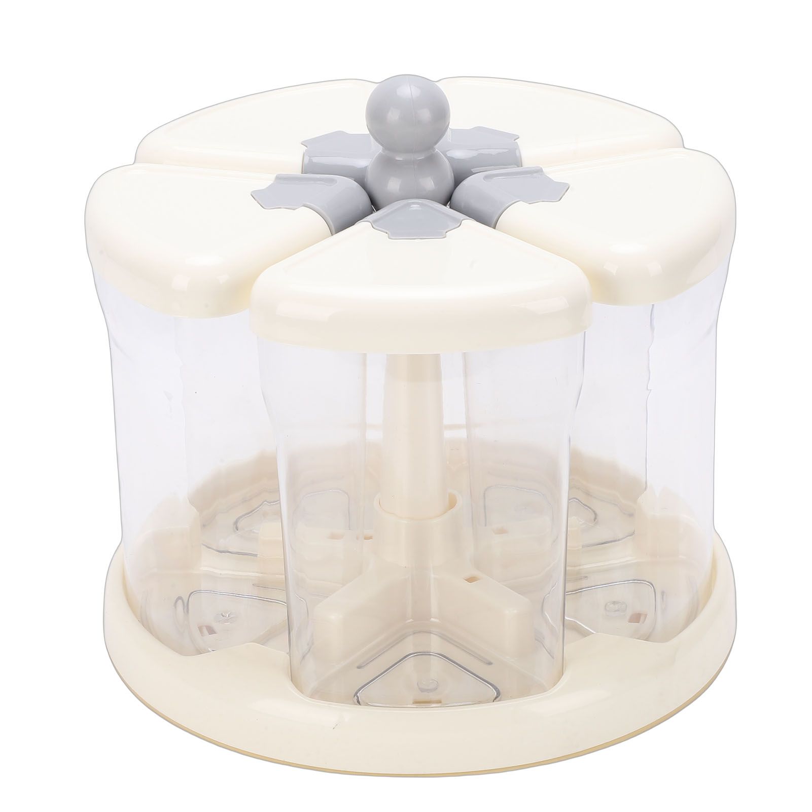 Rice Dispenser 5 Grid Food Grade PP PET Airtight 360° Rotating Grain Storage view 9