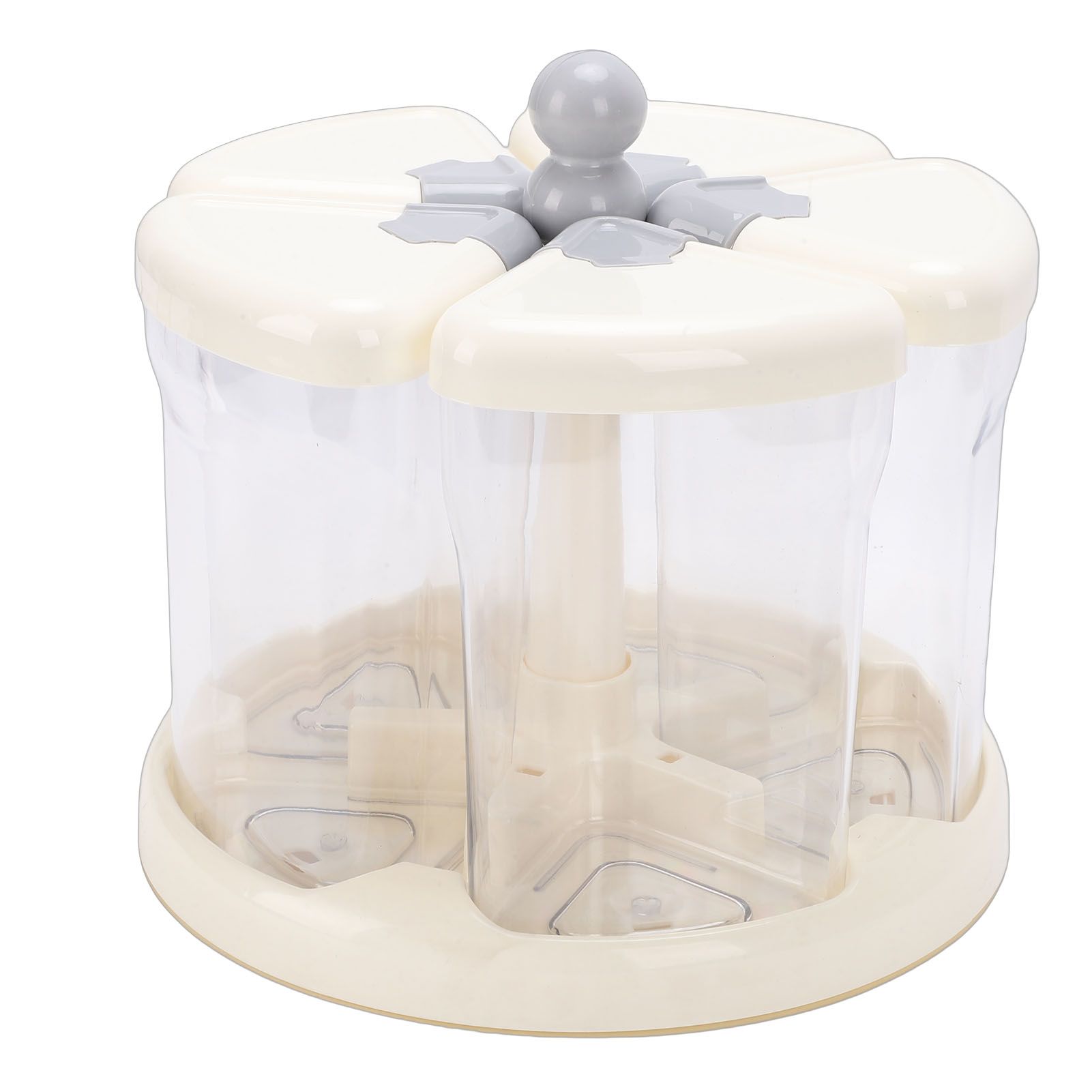 Rice Dispenser 5 Grid Food Grade PP PET Airtight 360° Rotating Grain Storage view 10