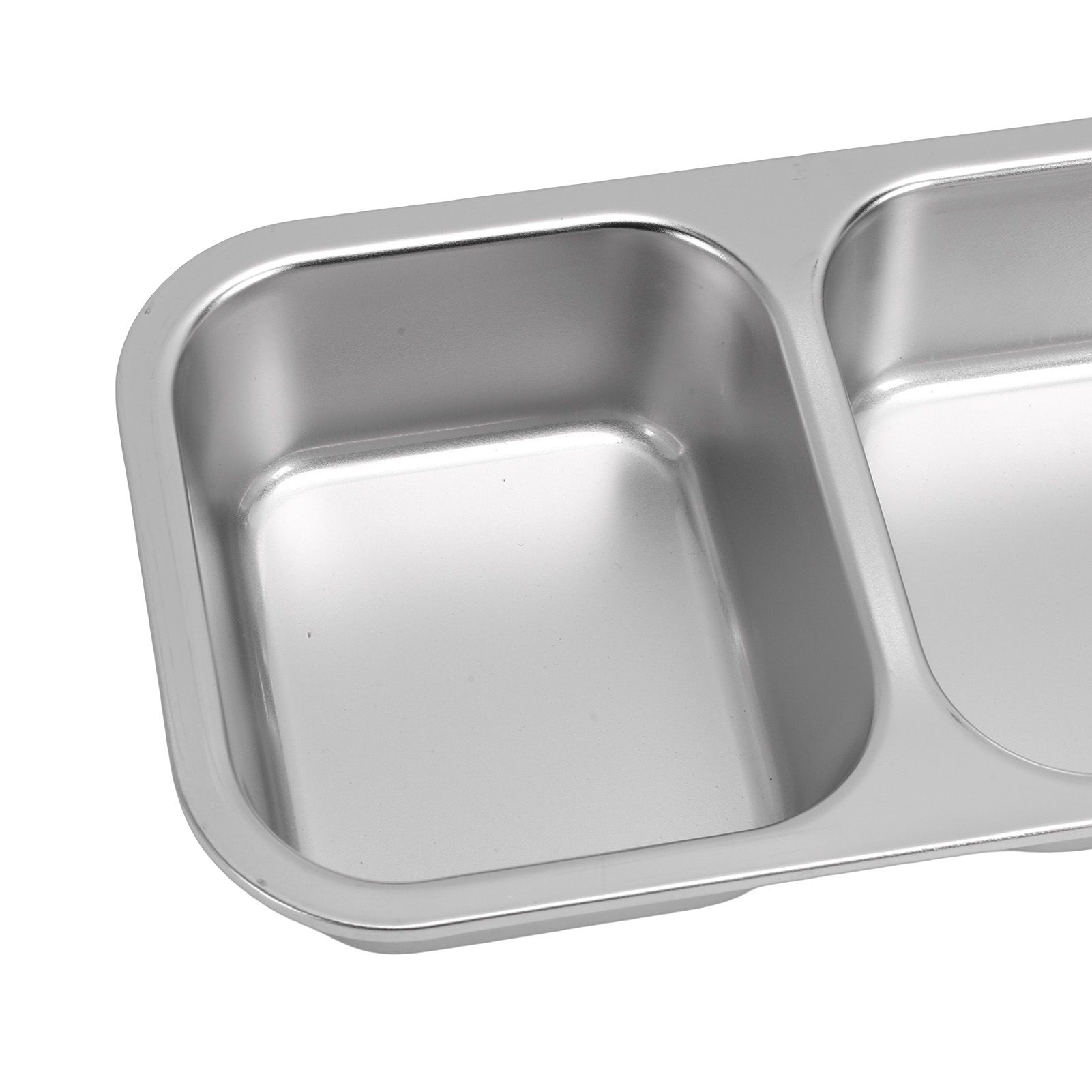 Portable Snack Container 304 Stainless Steel Sealed 2 Compartment Food Storage view 2