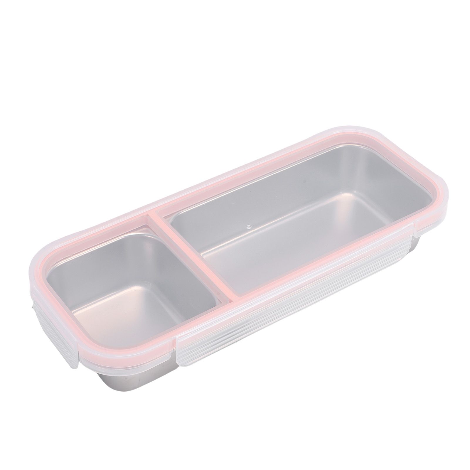Portable Snack Container 304 Stainless Steel Sealed 2 Compartment Food Storage view 9