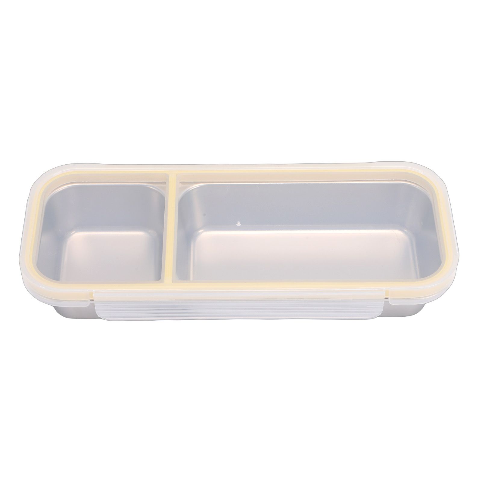 Portable Snack Container 304 Stainless Steel Sealed 2 Compartment Food Storage view 9