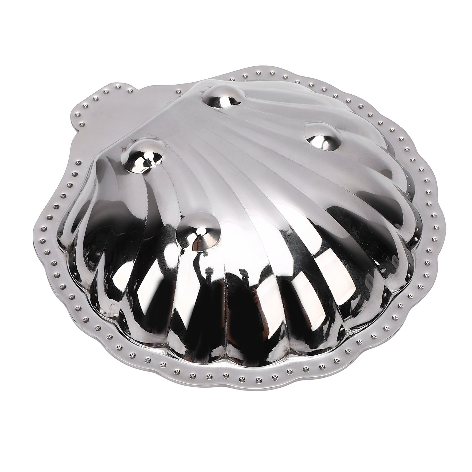 Metal Snack Serving Dish 304 Stainless Steel Vintage Shell Shape Jewelry view 2