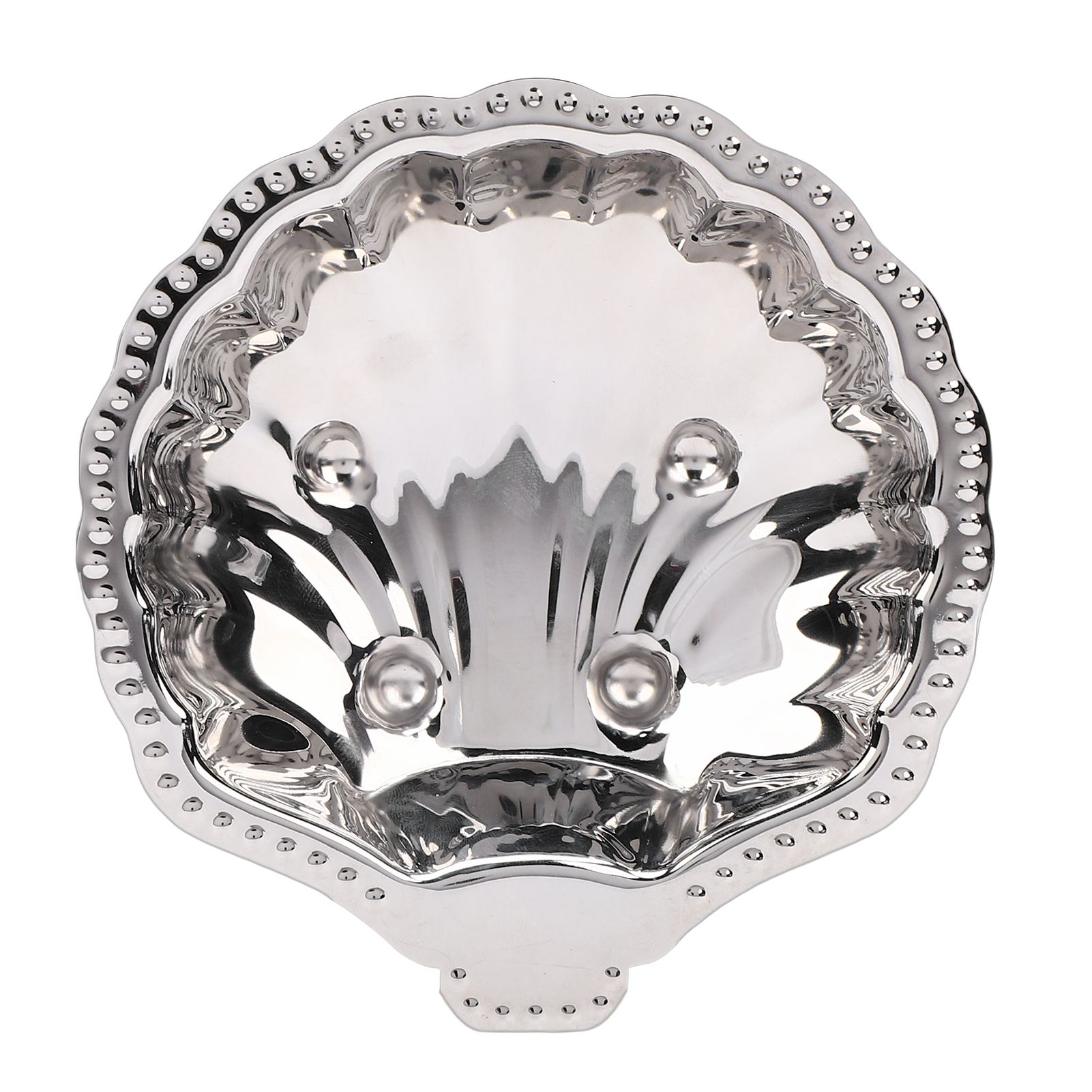 Metal Snack Serving Dish 304 Stainless Steel Vintage Shell Shape Jewelry view 3