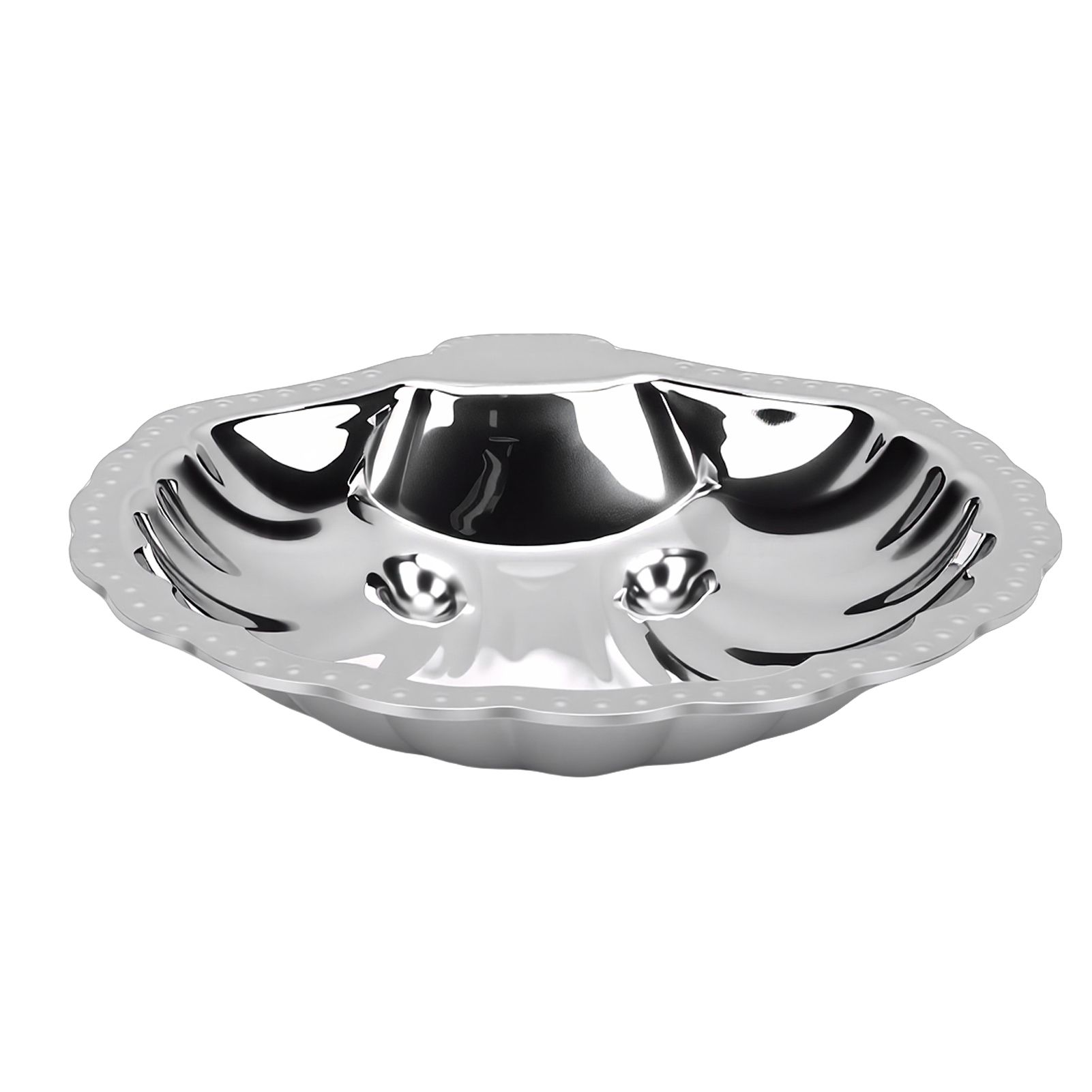 Metal Snack Serving Dish 304 Stainless Steel Vintage Shell Shape Jewelry view 4