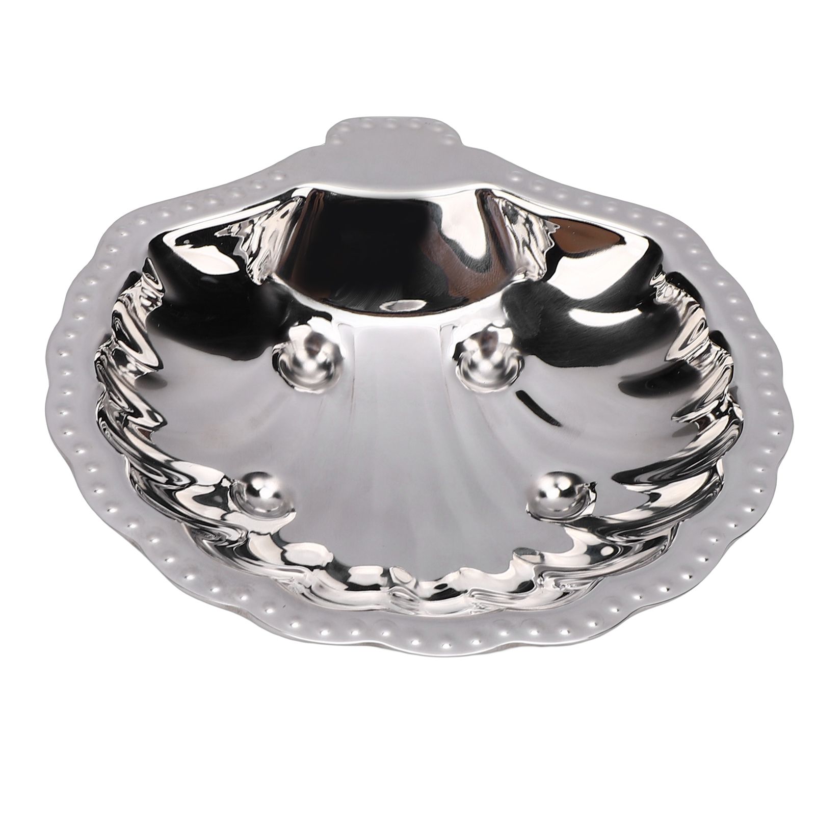 Metal Snack Serving Dish 304 Stainless Steel Vintage Shell Shape Jewelry view 5