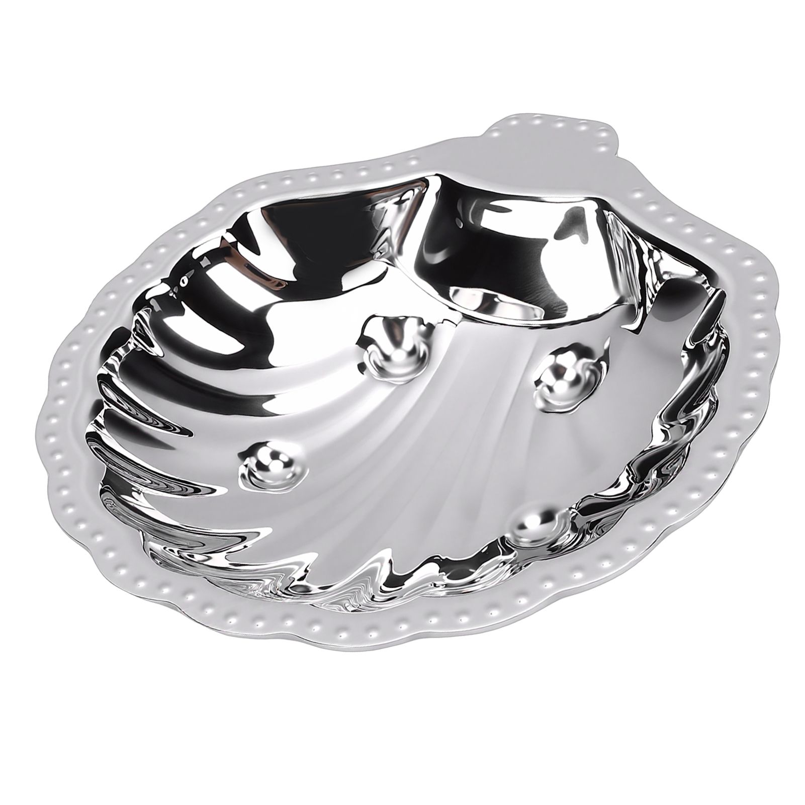 Metal Snack Serving Dish 304 Stainless Steel Vintage Shell Shape Jewelry view 9