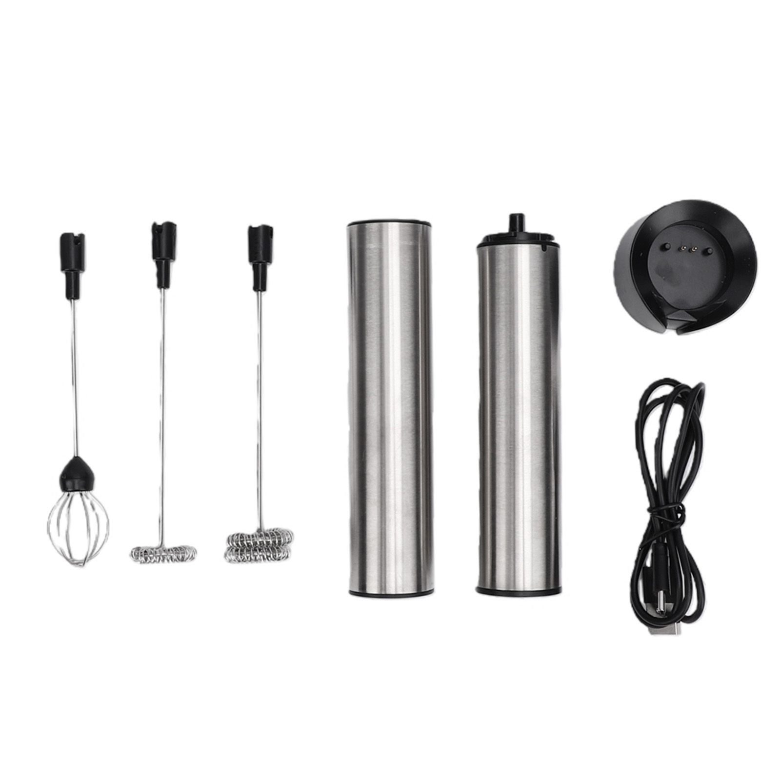 Kitchen Milk Frother Handheld USB Rechargeable Electric Whisk Foam Maker Drink view 3