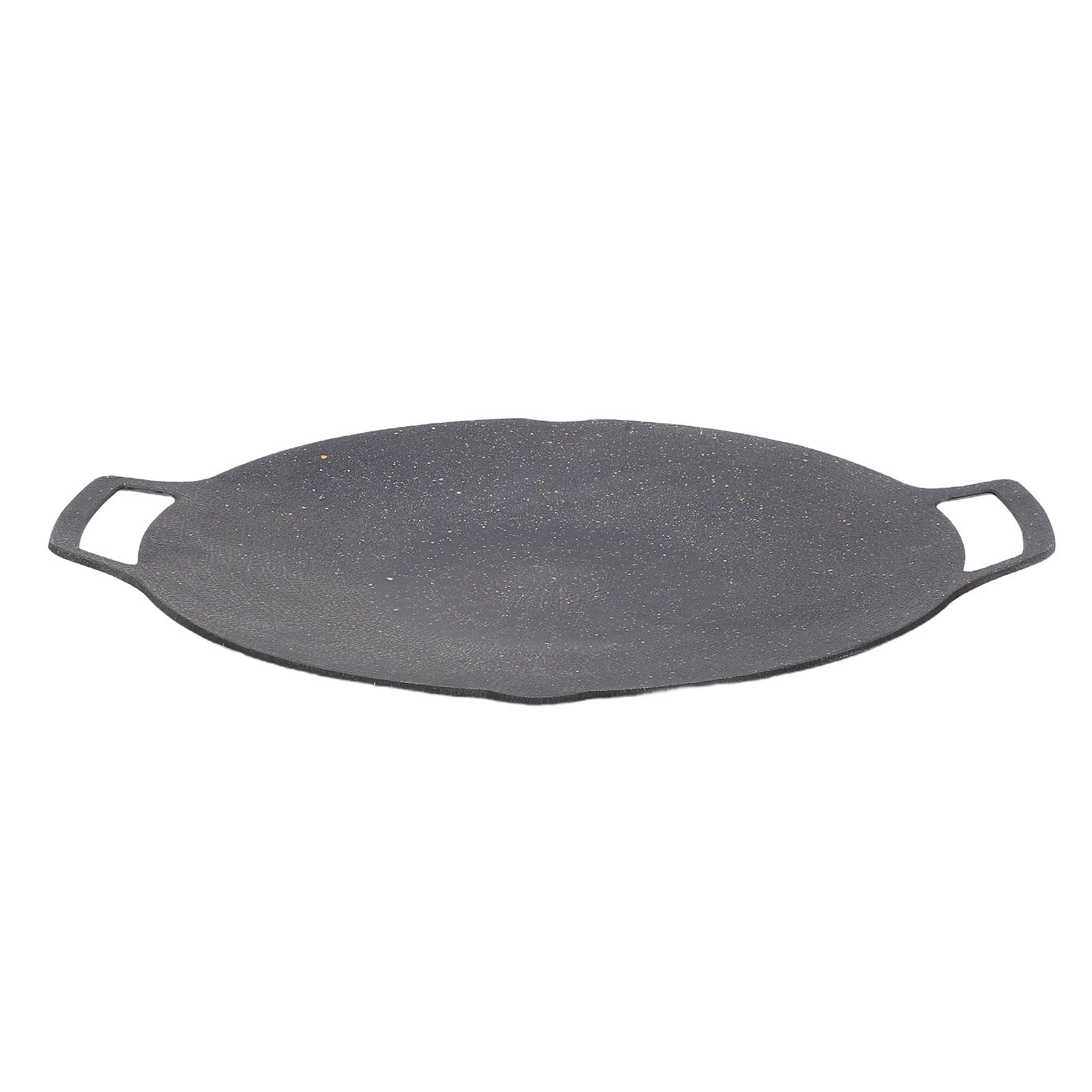 Round BBQ Grill Pan Anti Stick Coating Induction Cooker Griddle Plate for view 3